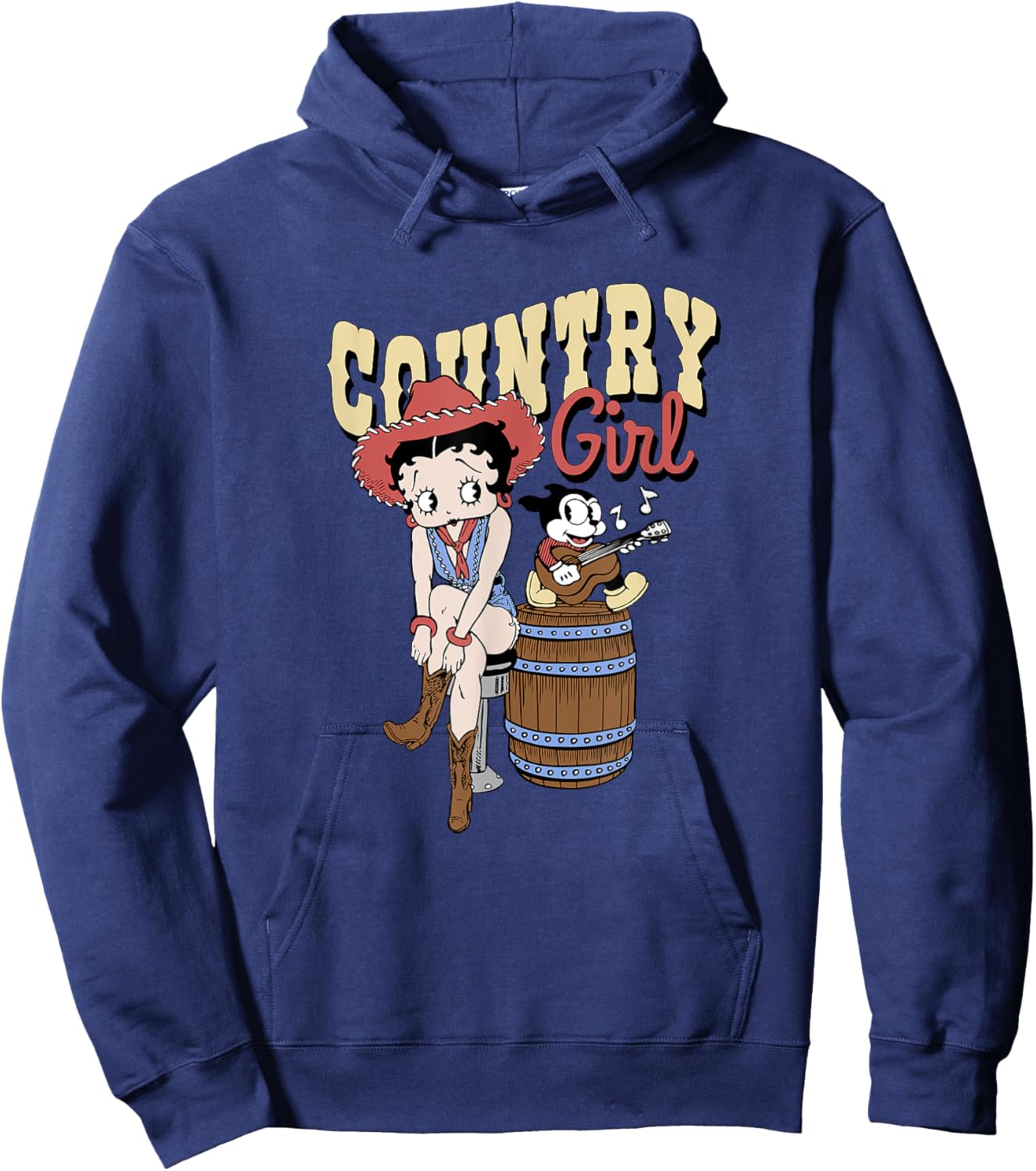 Betty Boop Sassy Country Girl Vintage Betty Hoodie - Hoodie | Navy