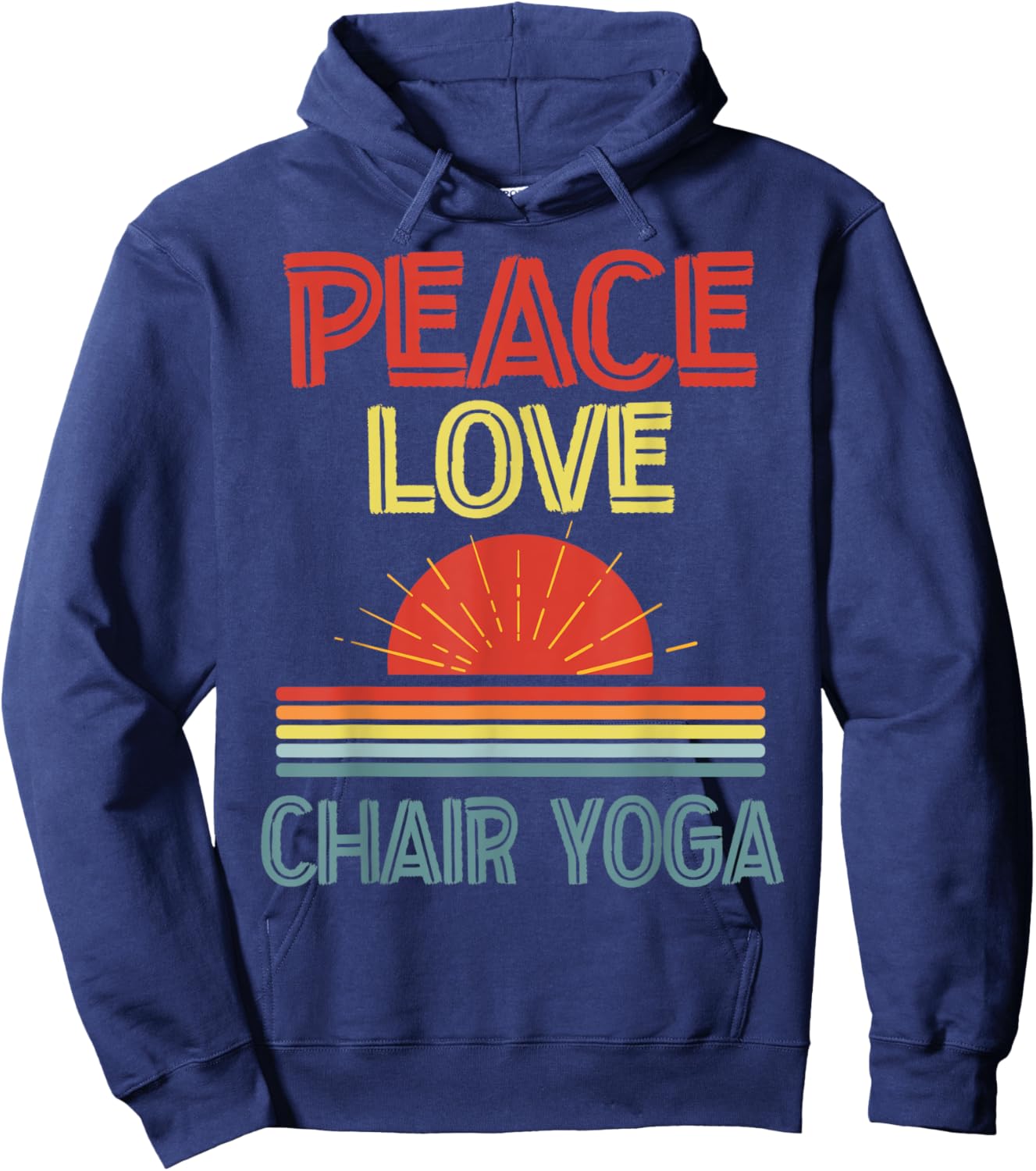 piece love Chair Yoga funny Hoodie - Hoodie | Navy