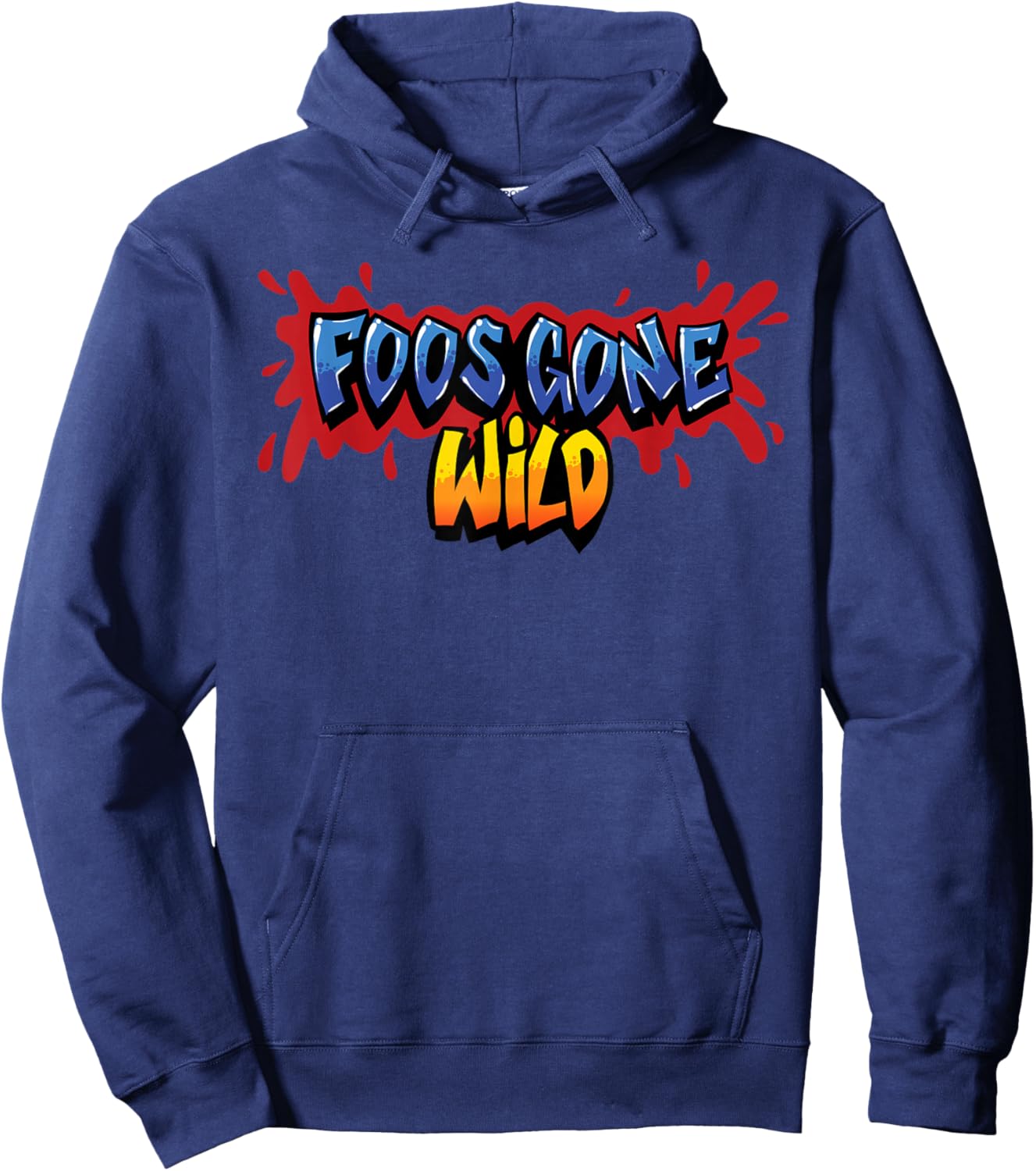 Foos Gone Wild Logo On Black Hoodie - Hoodie | Navy