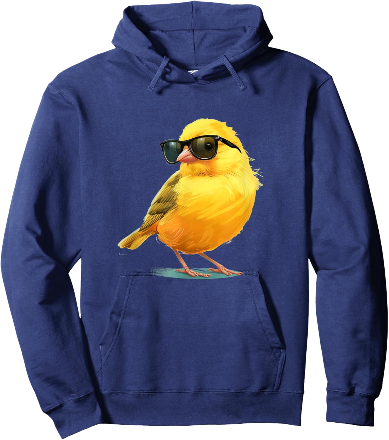 Cute yellow Bird with Sunglasses Hoodie - Hoodie | Navy