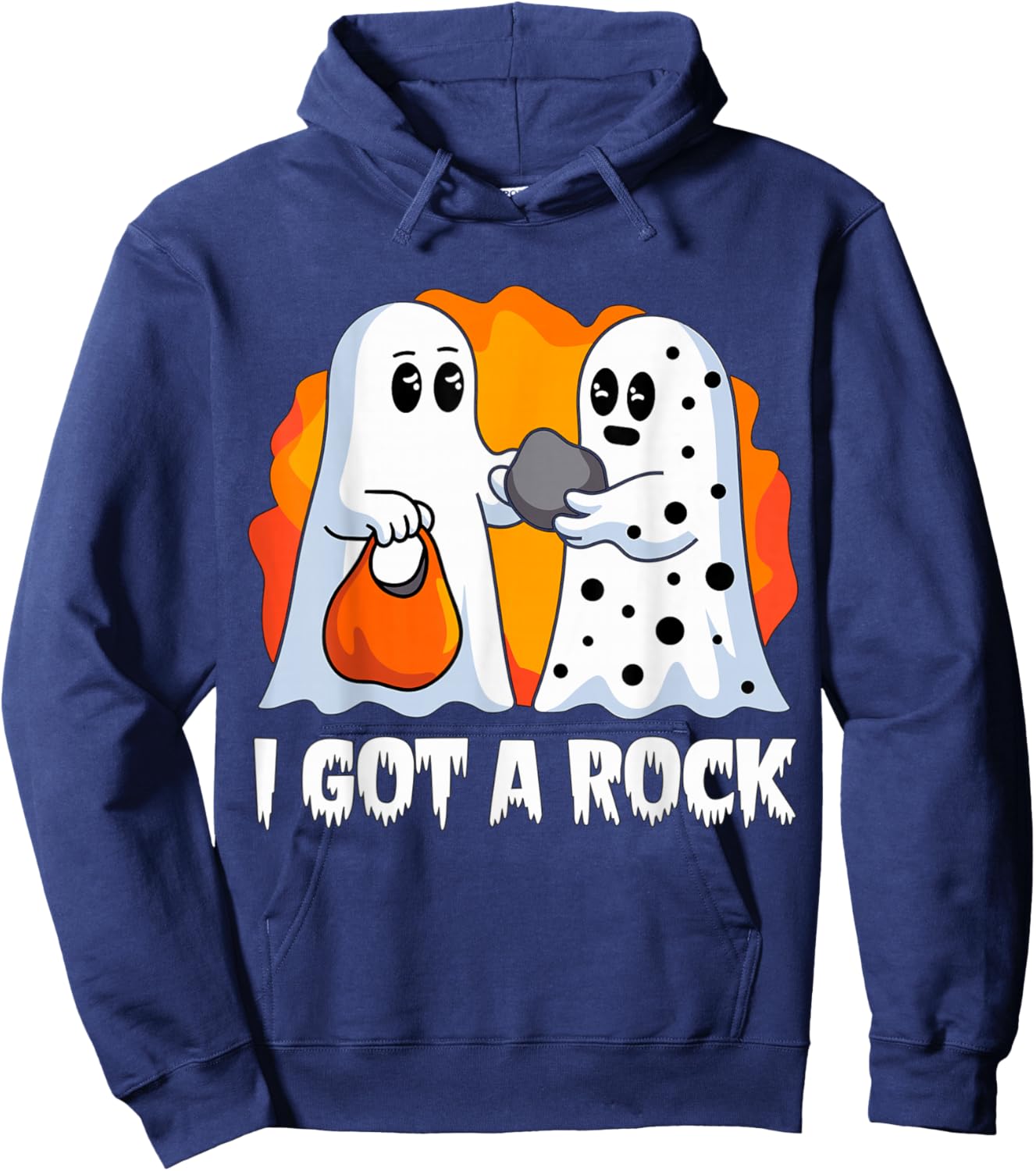 I got a Rock funny Ghost Halloween Party Hoodie - Hoodie | Navy