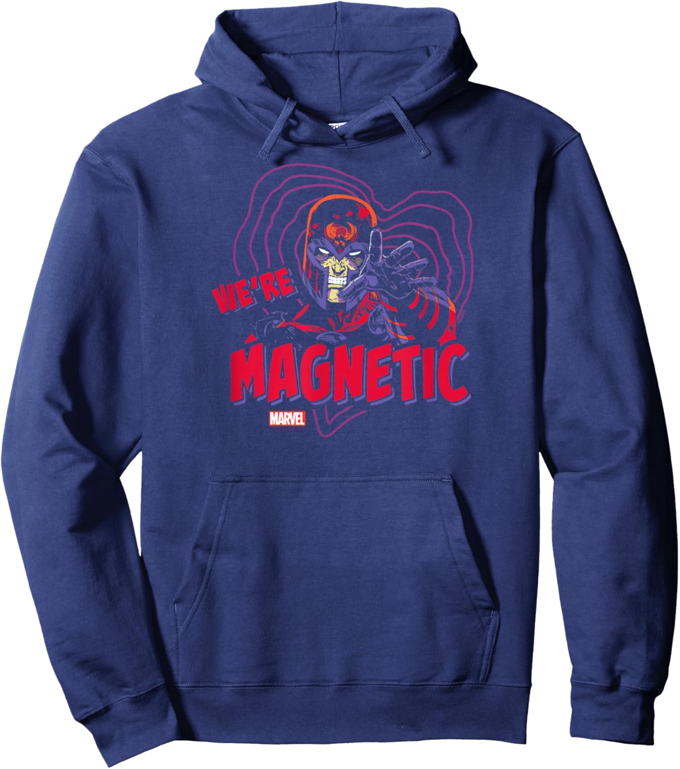 X-Men - Magneto We're Magnetic Valentine's Day Hoodie - Hoodie | Navy