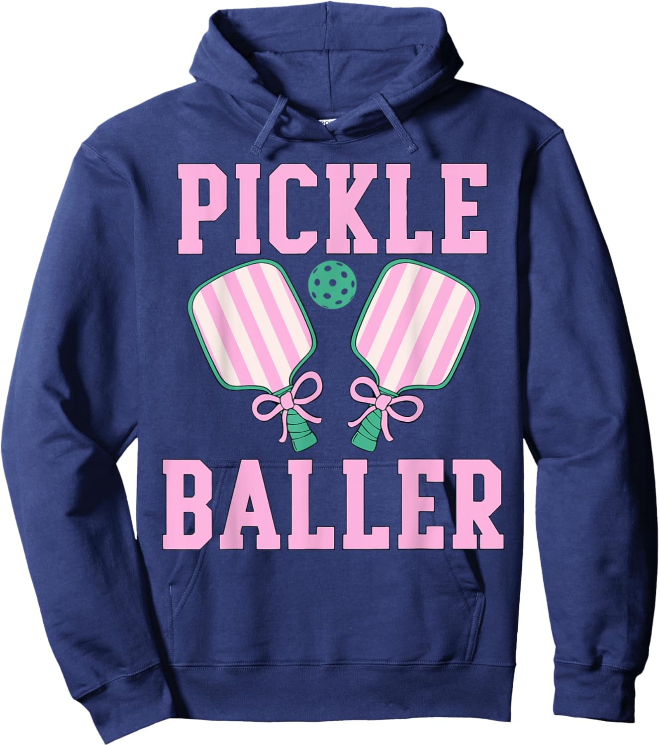 Coquette Pickle Baller Women Pickleball Lover Hoodie - Hoodie | Navy