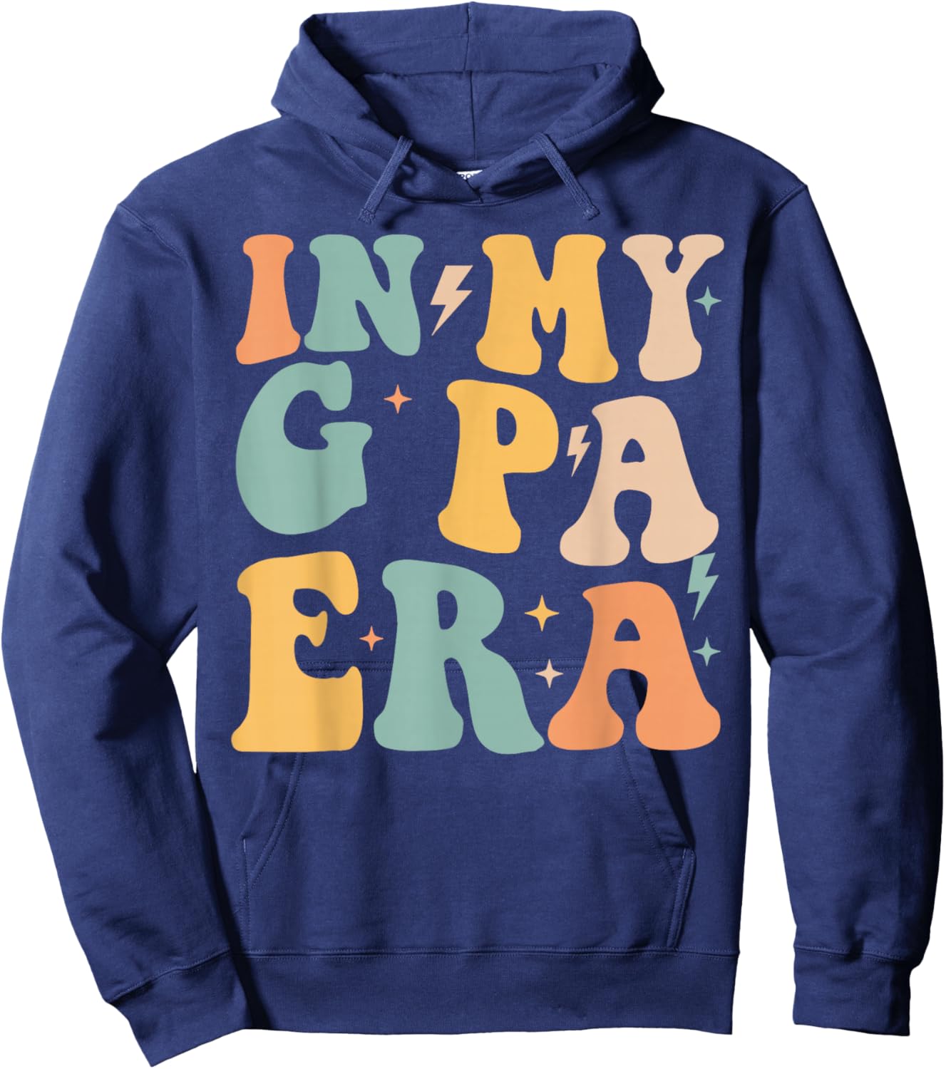 Retro Groovy In My G PA Era Father's Day Hoodie - Hoodie | Navy