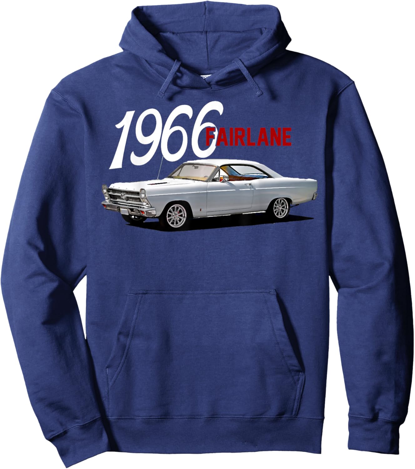 1966 66 Fairlane, Classic Car Art Hoodie - Hoodie | Navy