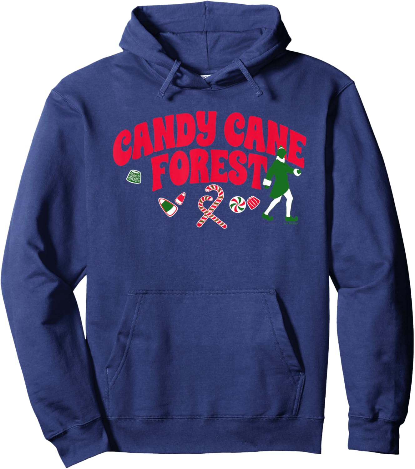 Elf Candy Cane Forest Hoodie - Hoodie | Navy