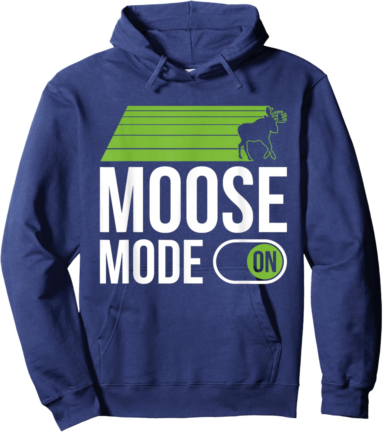Moose Mode On - Moose Hoodie - Hoodie | Navy