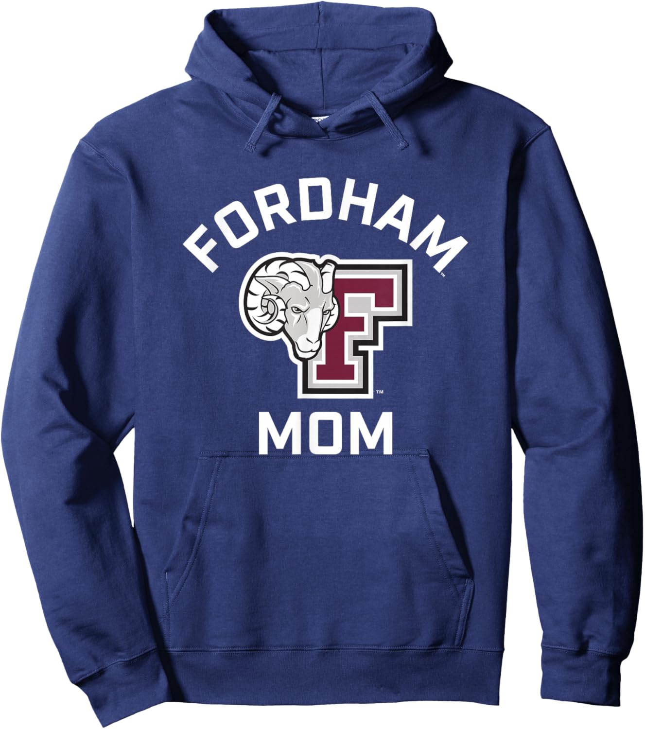 Fordham University Rams Arched Mom Hoodie - Hoodie | Navy