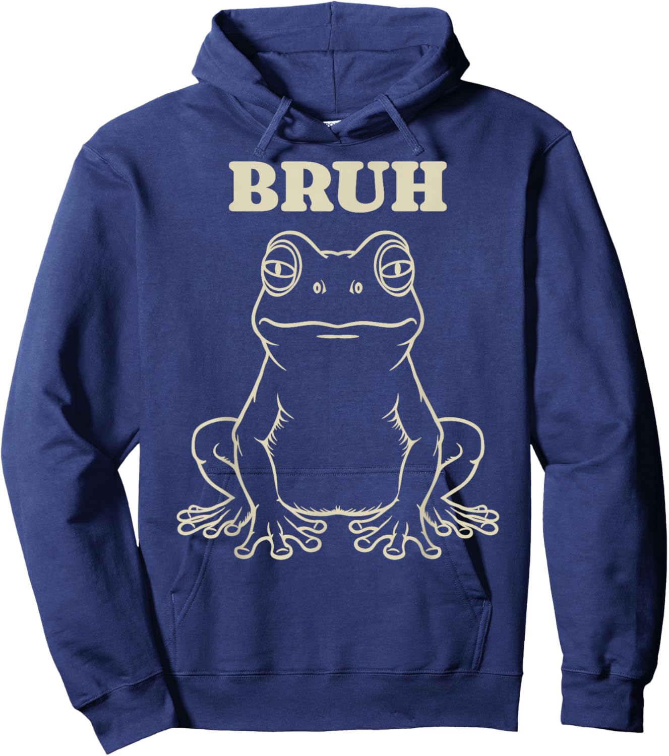 Frog Toad Lover Animal Bruh Funny Meme Saying Hoodie - Hoodie | Navy