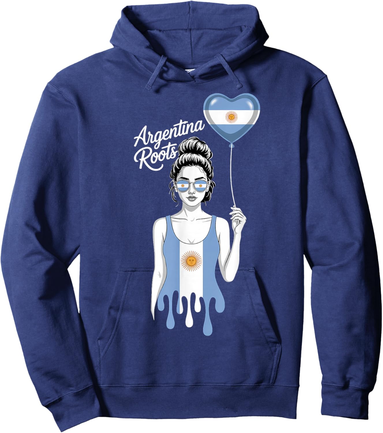 Argentina Pride Argentinian Flag Hoodie - Hoodie | Navy