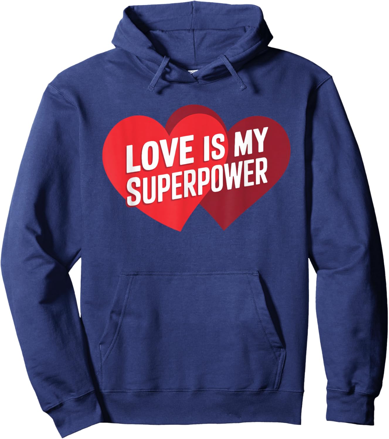 Love Is My Superpower Romantic Couples Hoodie - Hoodie | Navy