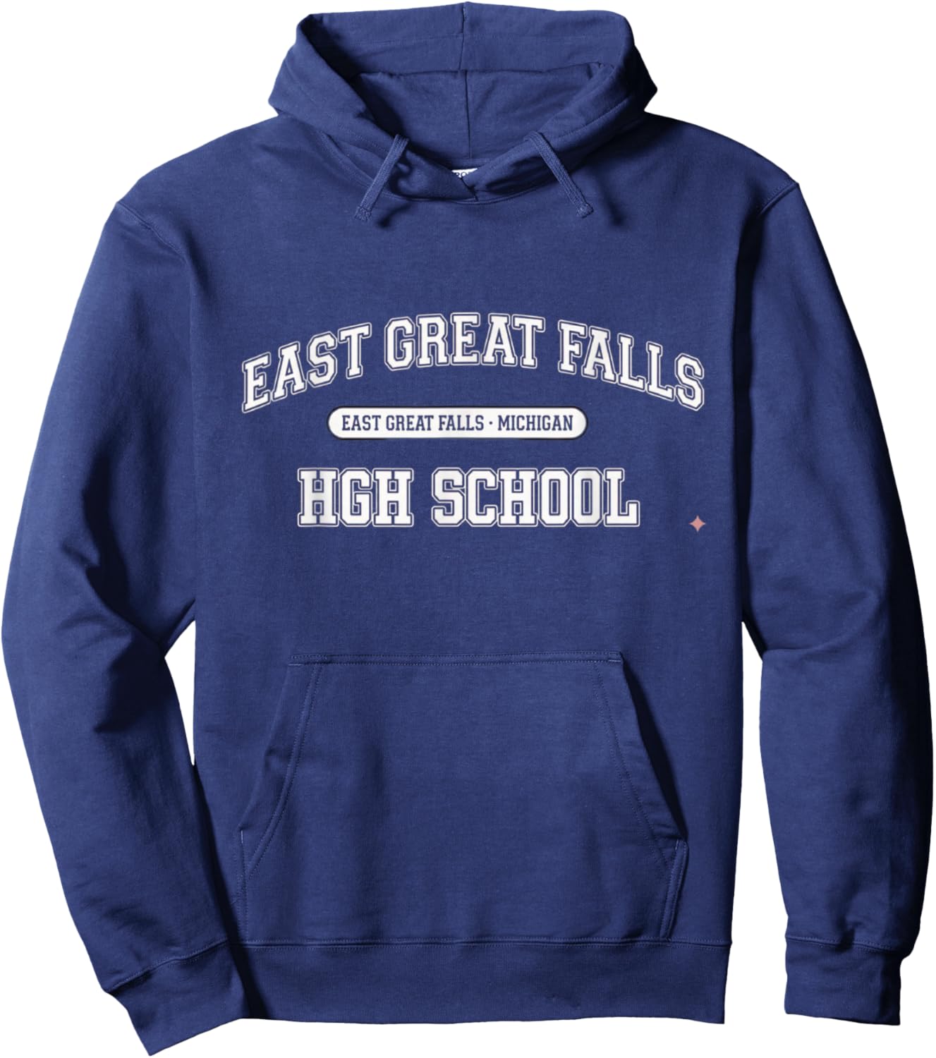 East Great Falls High School - Retro Used Look Hoodie - Hoodie | Navy