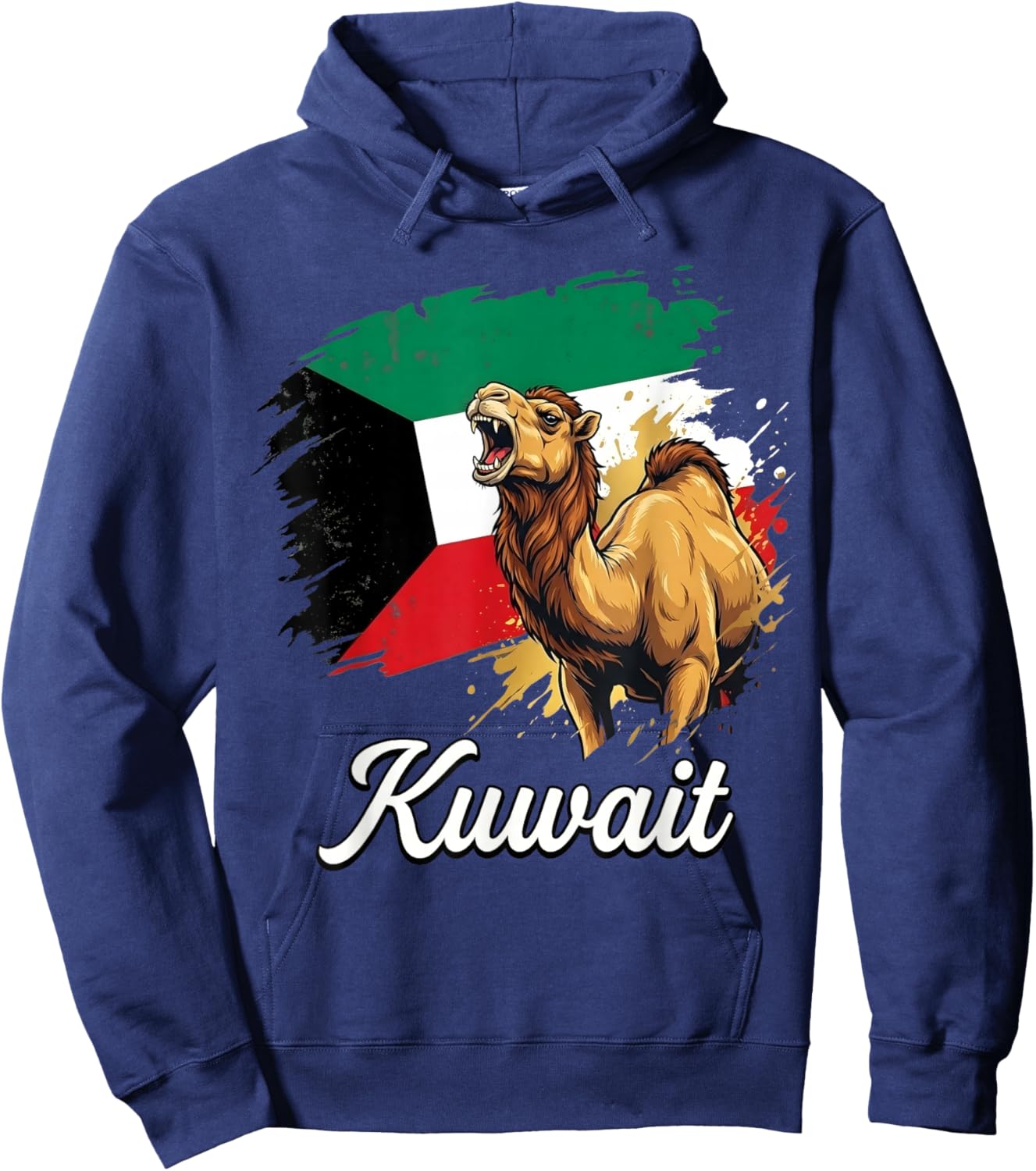 Kuwait Camel Flag Kuwaiti Patriotism Design Hoodie - Hoodie | Navy