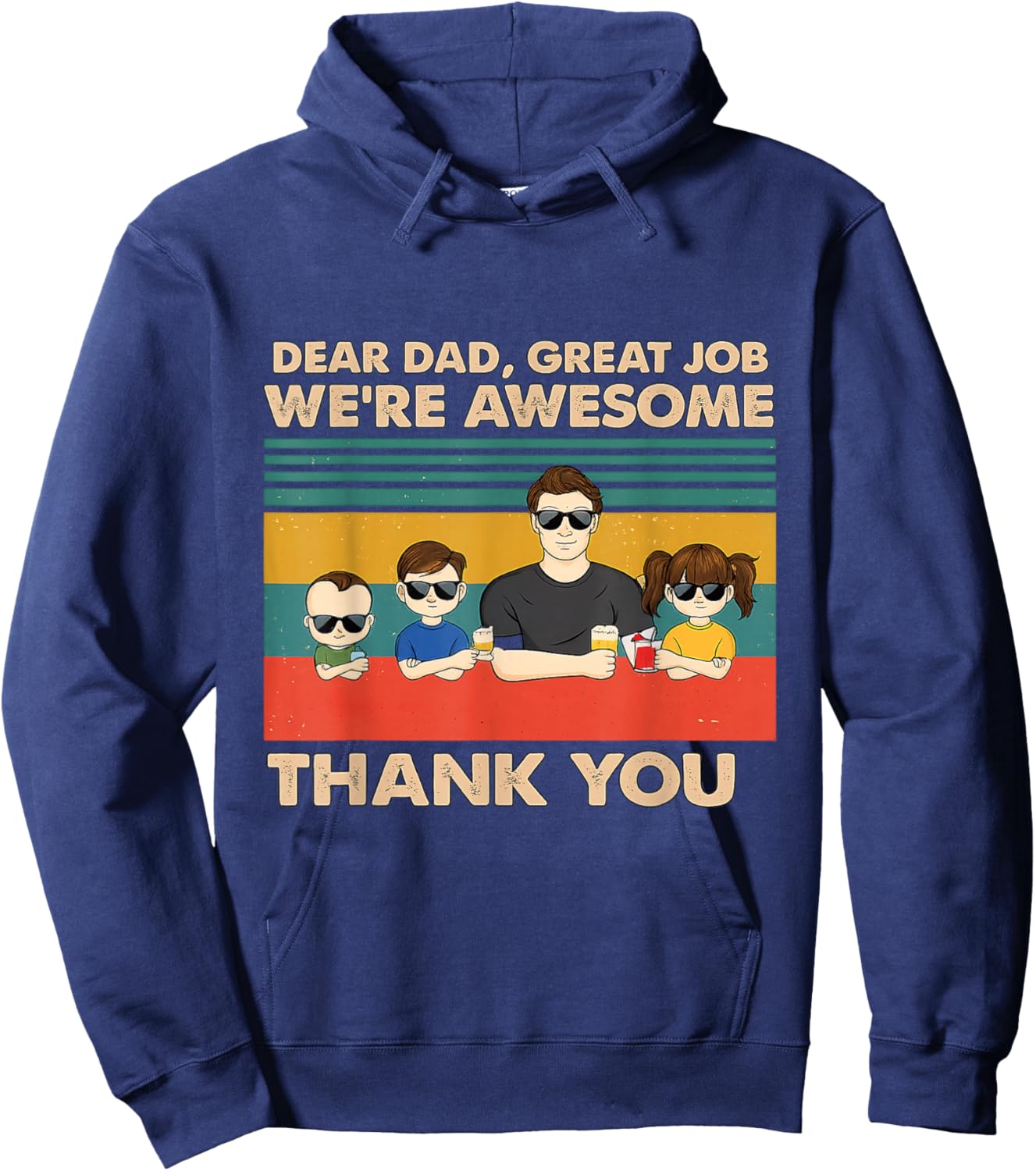 Dear Dad were Awesome Hoodie - Hoodie | Navy