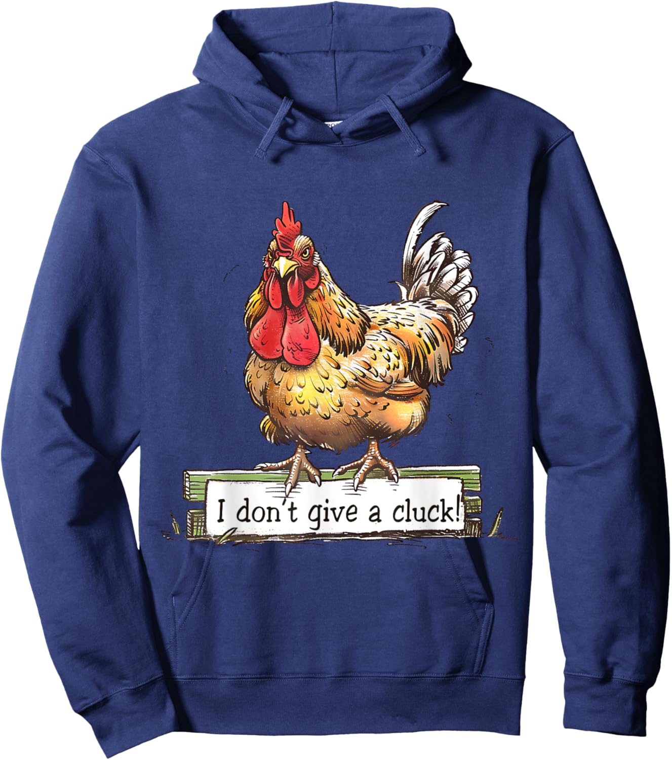 I dont give a cluck funny chicken Hoodie - Hoodie | Navy