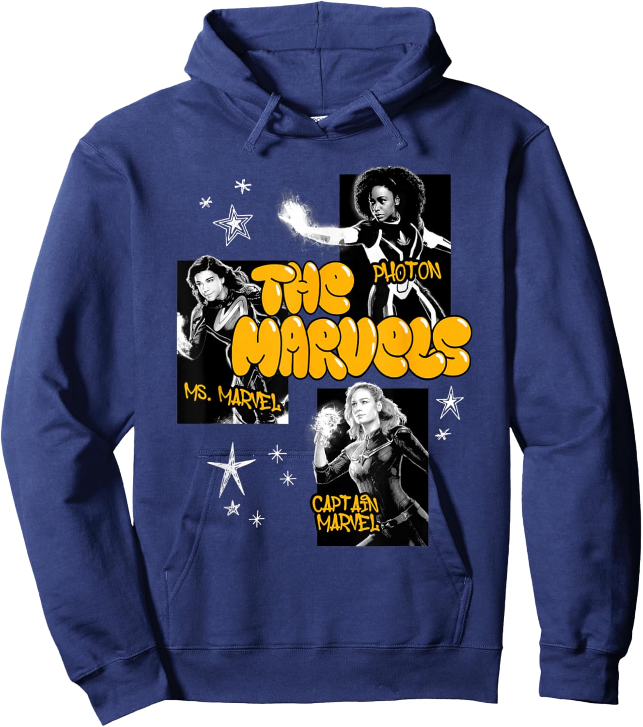 Marvel The Marvels Group Portrait Cosmic Power Hoodie - Hoodie | Navy