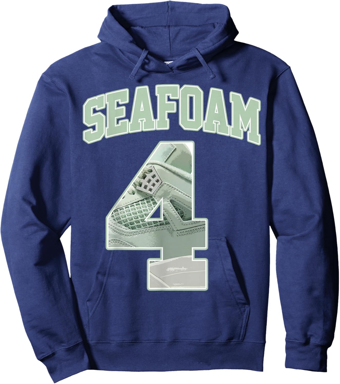 Number 4 Seafoam Abundance 4s Matching Women Hoodie - Hoodie | Navy