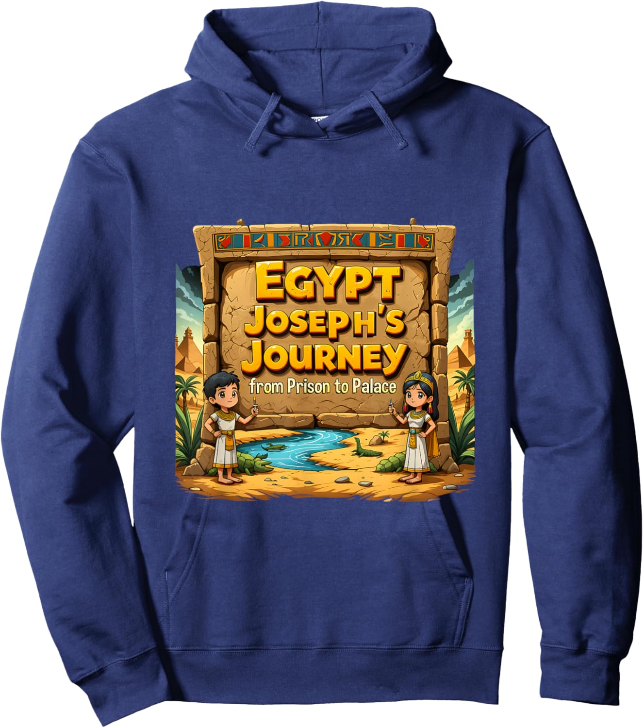 Kids VBS 2025 Camp Youth Trip Egypt Adventure Hoodie - Hoodie | Navy