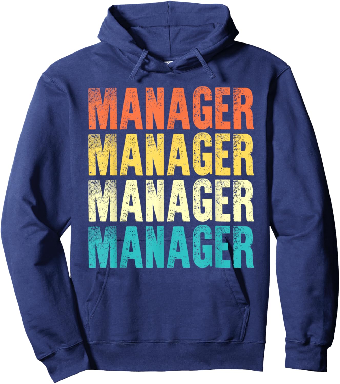Manager Vintage Style Job Hoodie - Hoodie | Navy