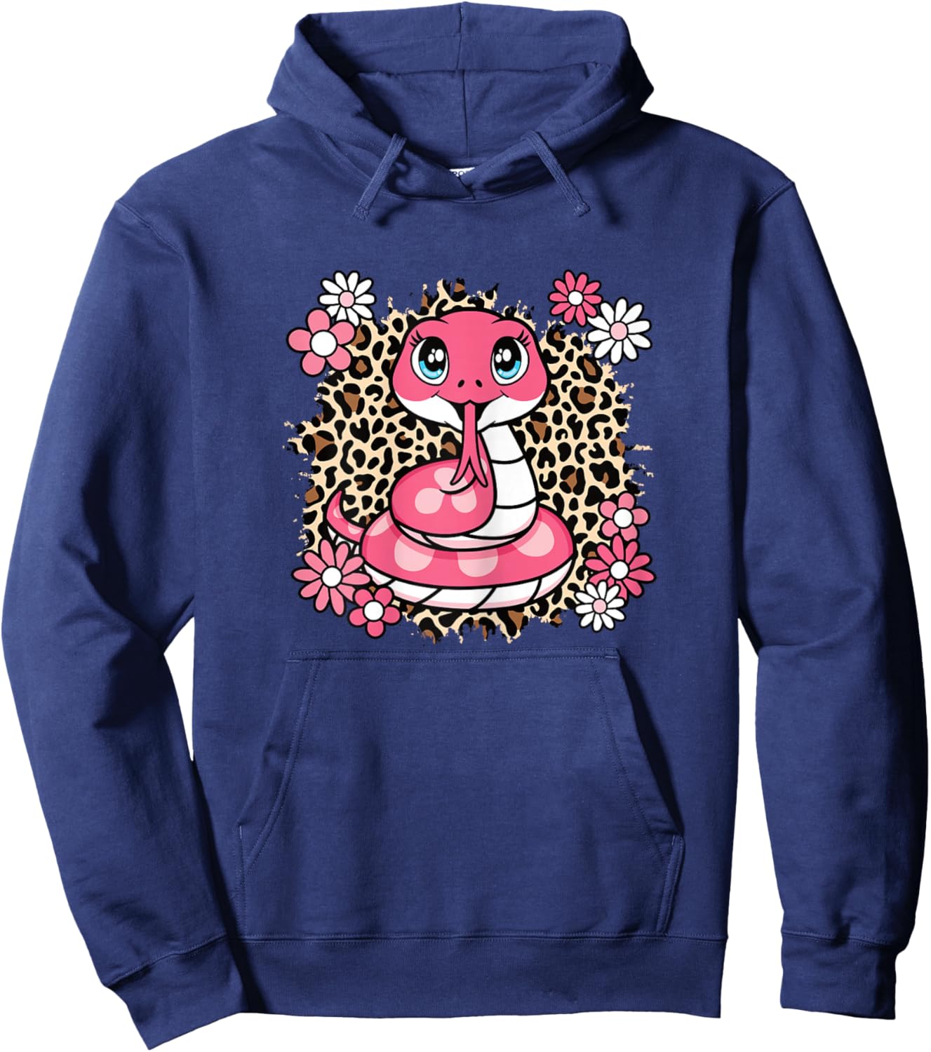 Cute Snake Lover Women Girls Kids Hoodie - Hoodie | Navy