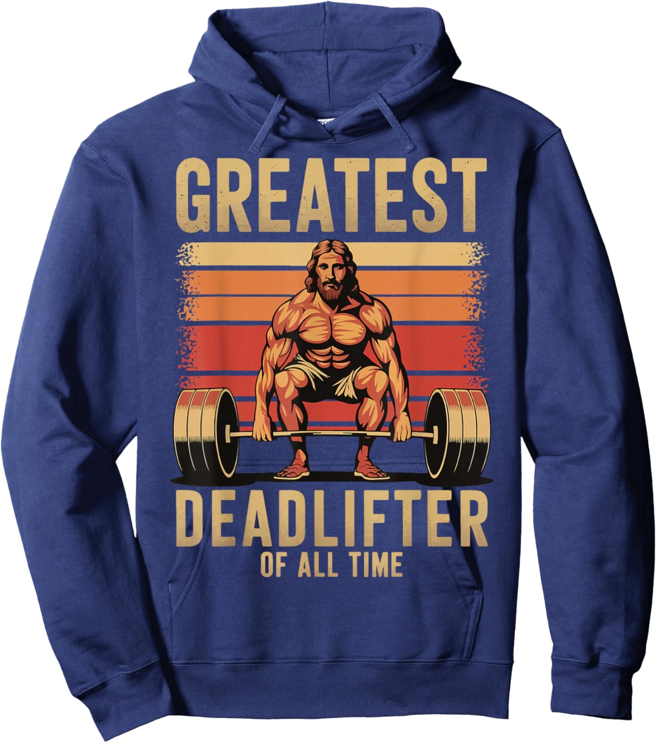 Greatest Deadlifter Of All Time Jesus Hoodie - Hoodie | Navy