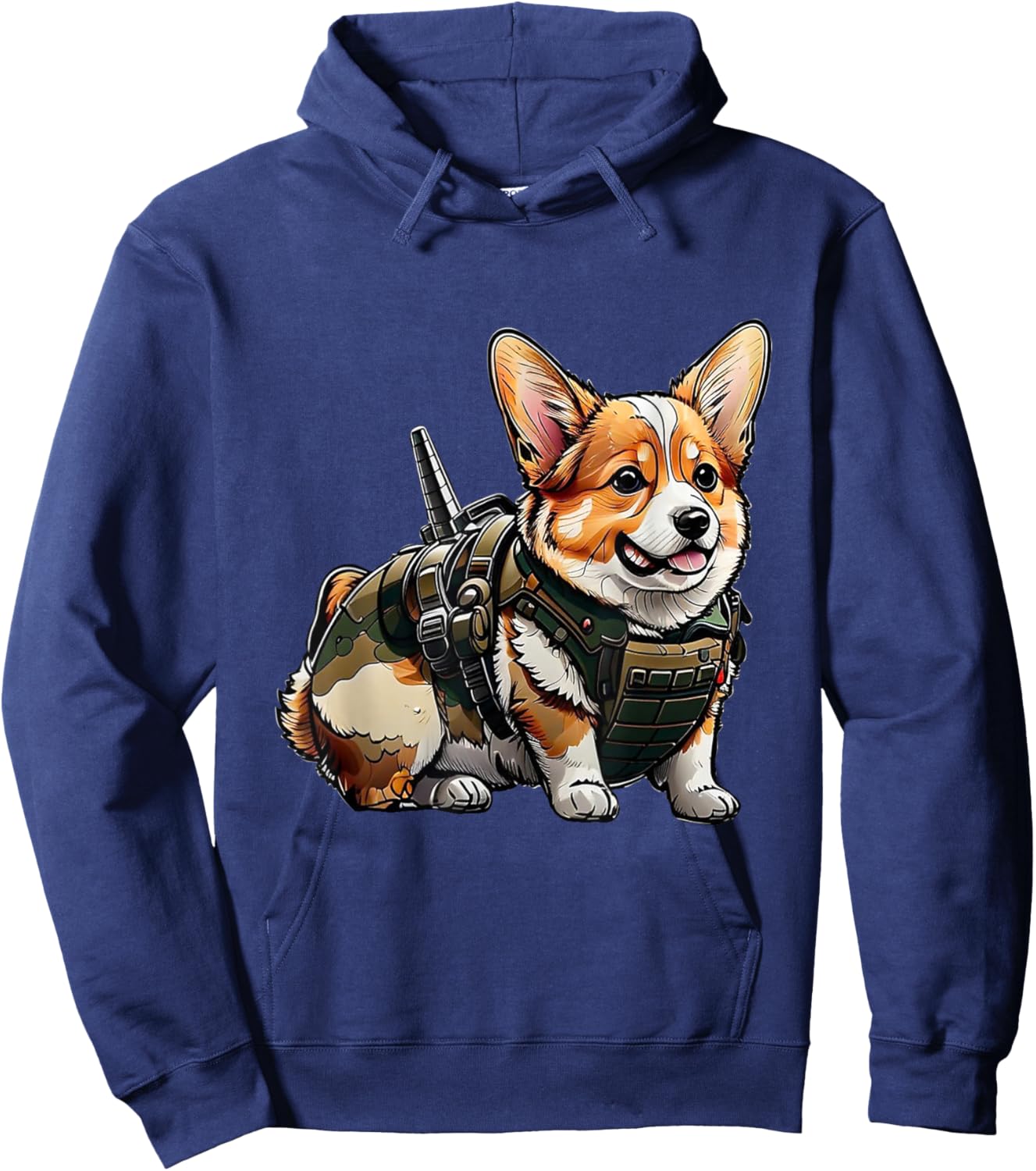 Tactical Corgi Funny Women Kids Hoodie - Hoodie | Navy