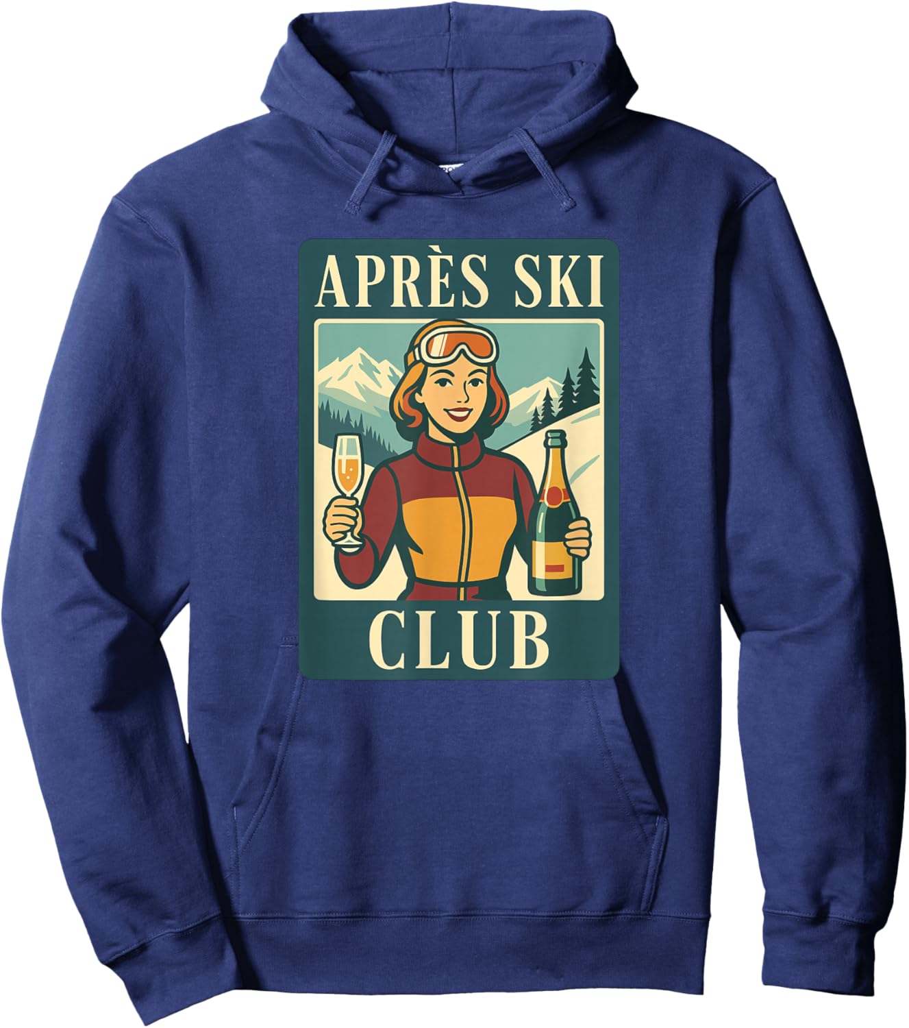 Retro Après Ski Club Ski Holiday Winter Sports Hoodie - Hoodie | Navy