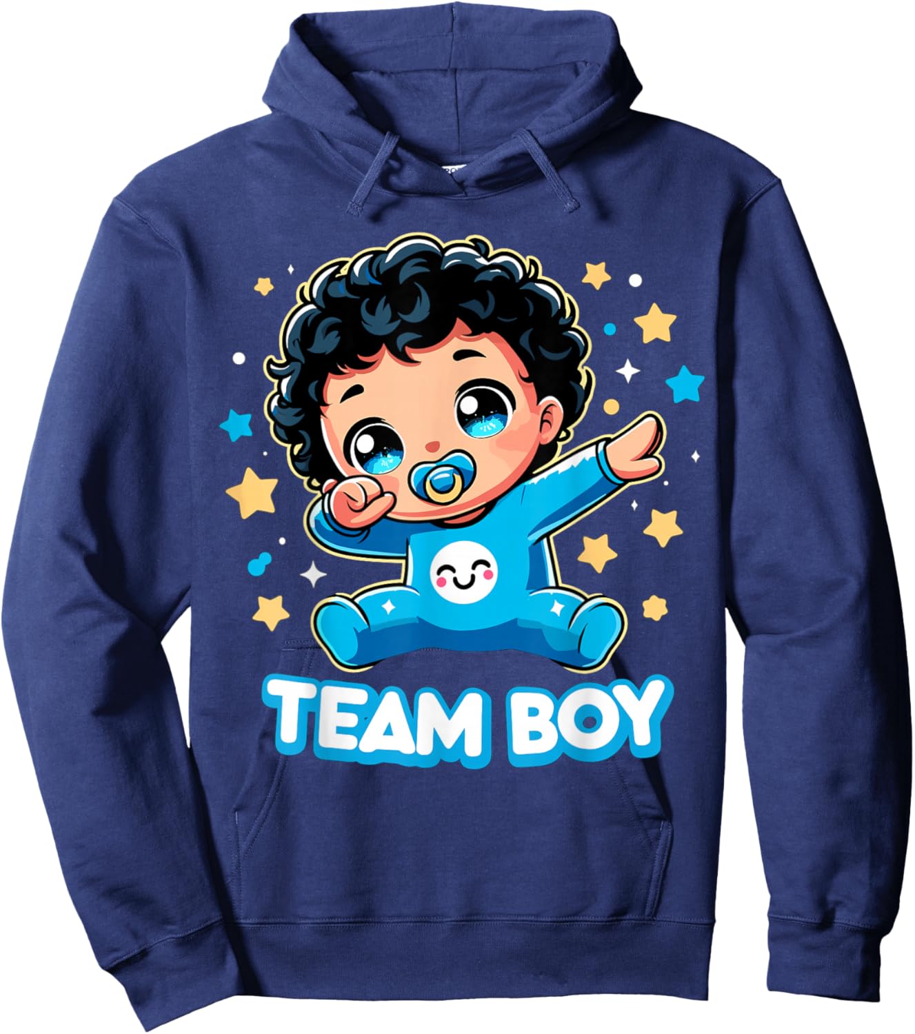 Team Boy Baby Gender Reveal Party Announcement Hoodie - Hoodie | Navy