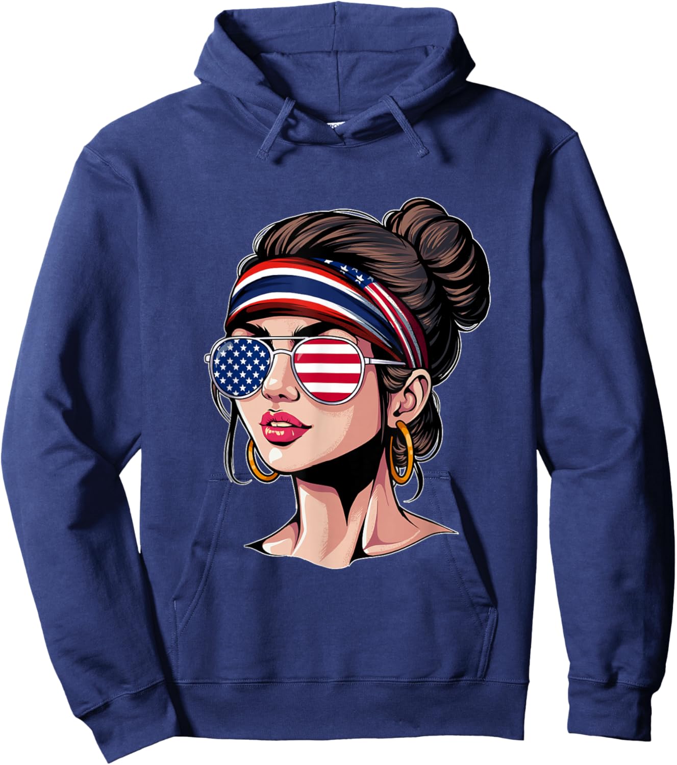 Half American Thai Girl USA Thailand Flag Hoodie - Hoodie | Navy