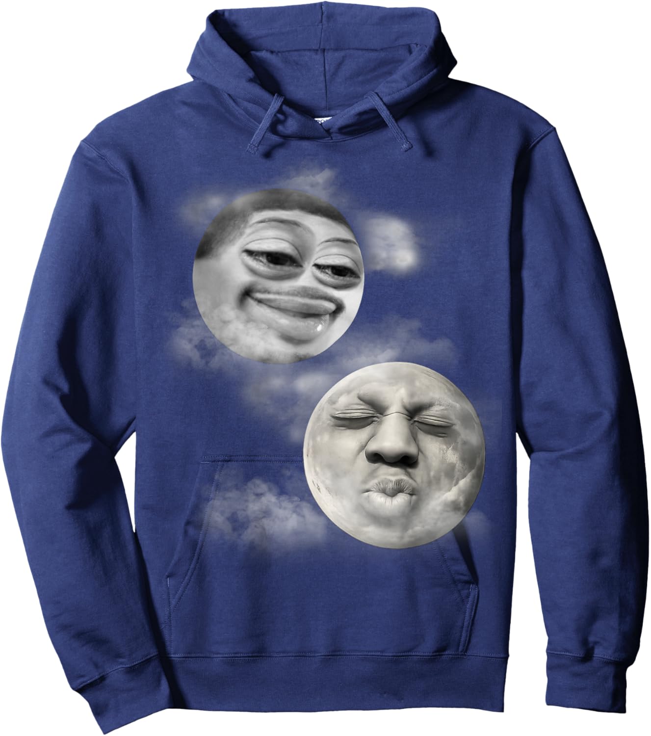 Funny Flight Reacts and Speed Moon Face Meme Hoodie - Hoodie | Navy
