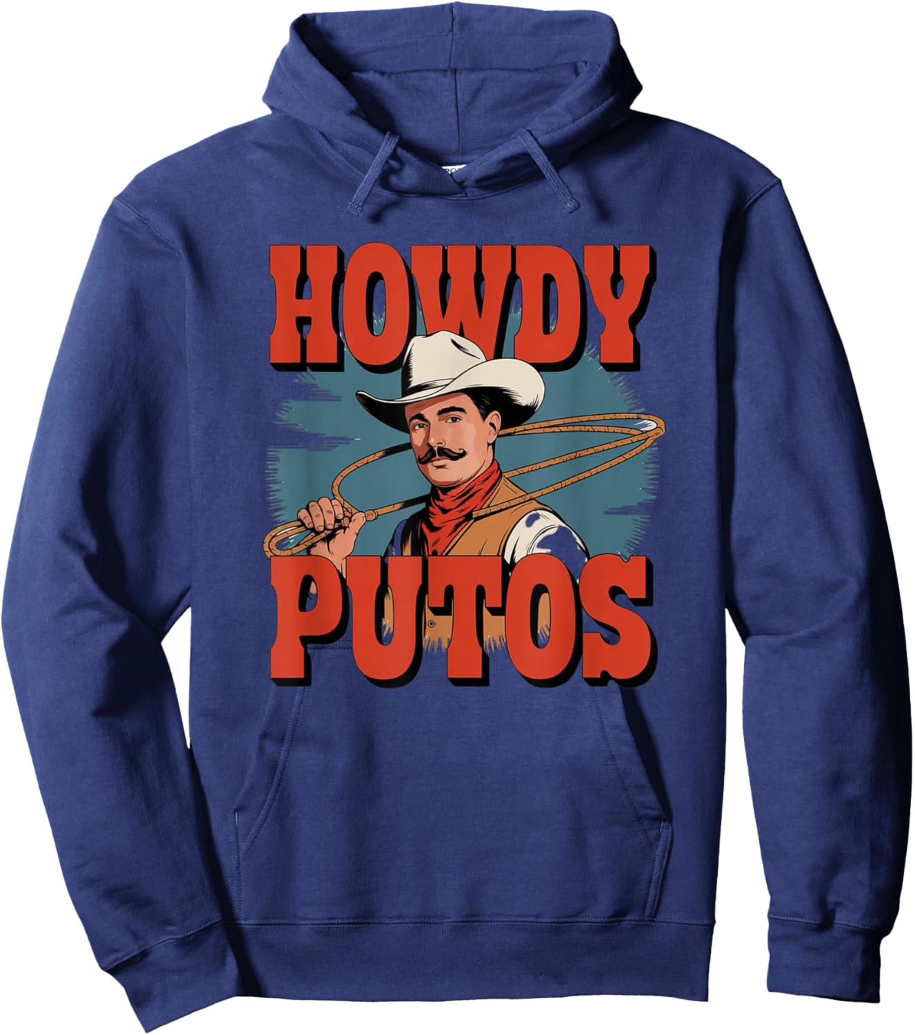Howdy Putos Funny Retro Vintage Hoodie - Hoodie | Navy