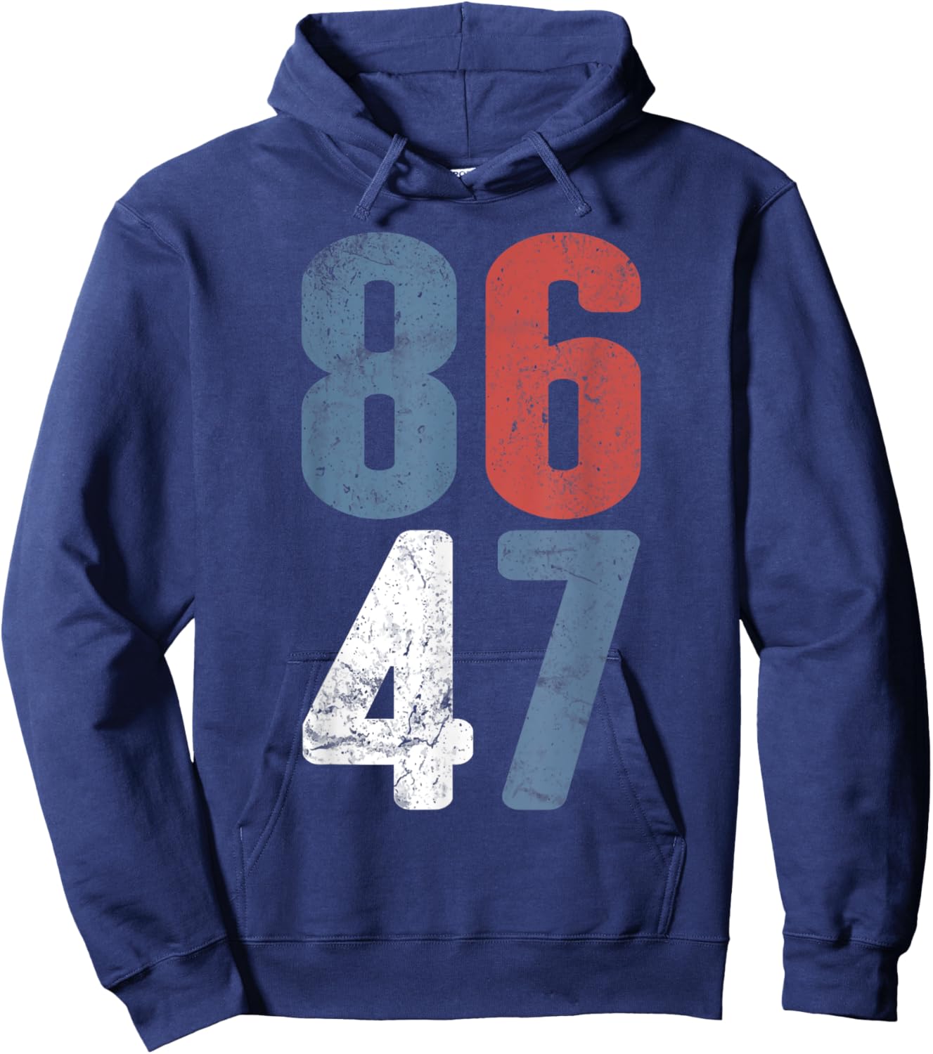 86 47 Anti-Trump Vintage 8647 Hoodie - Hoodie | Navy