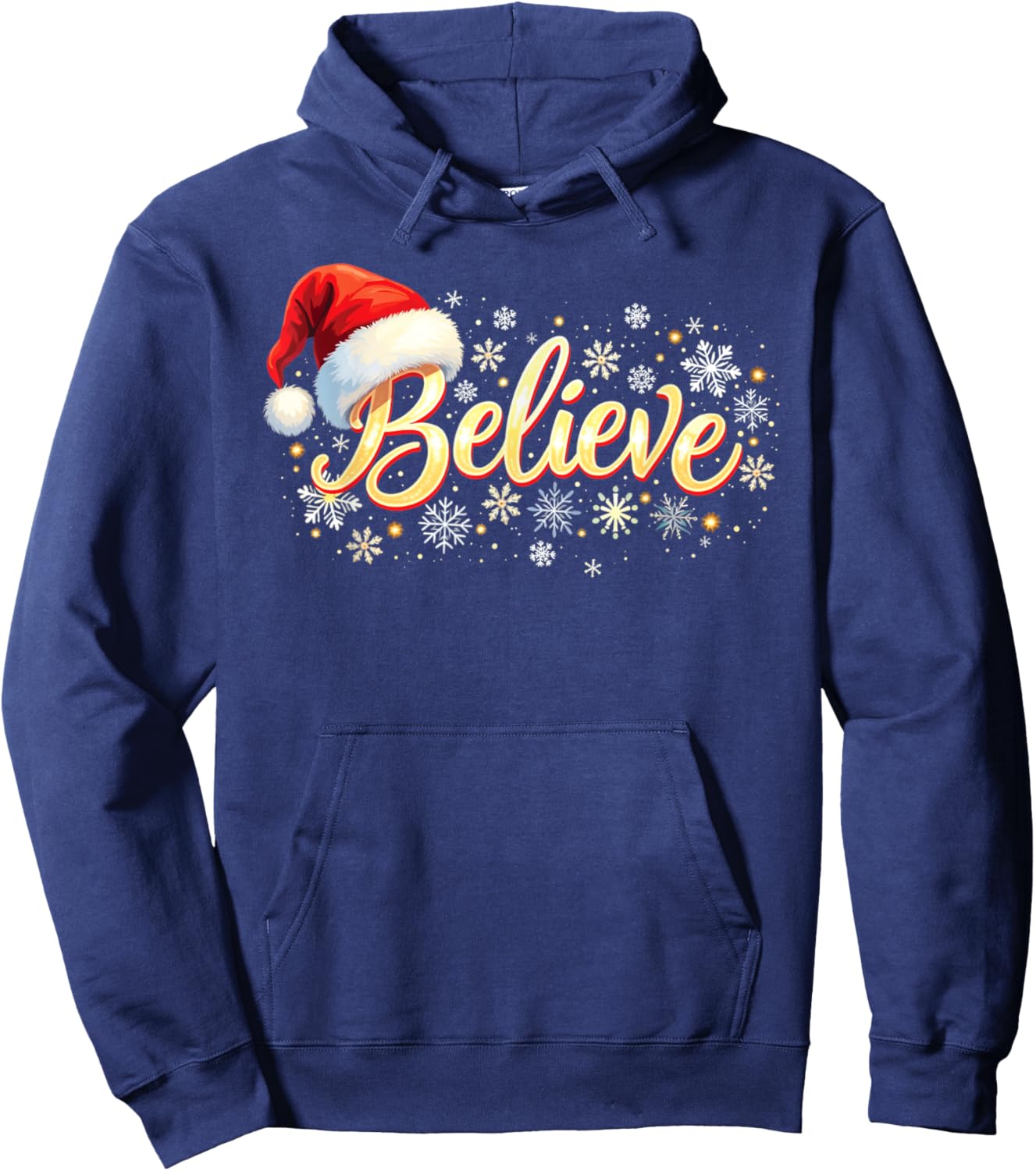 Believe Christmas Shirt Believe Santa Hoodie - Hoodie | Navy