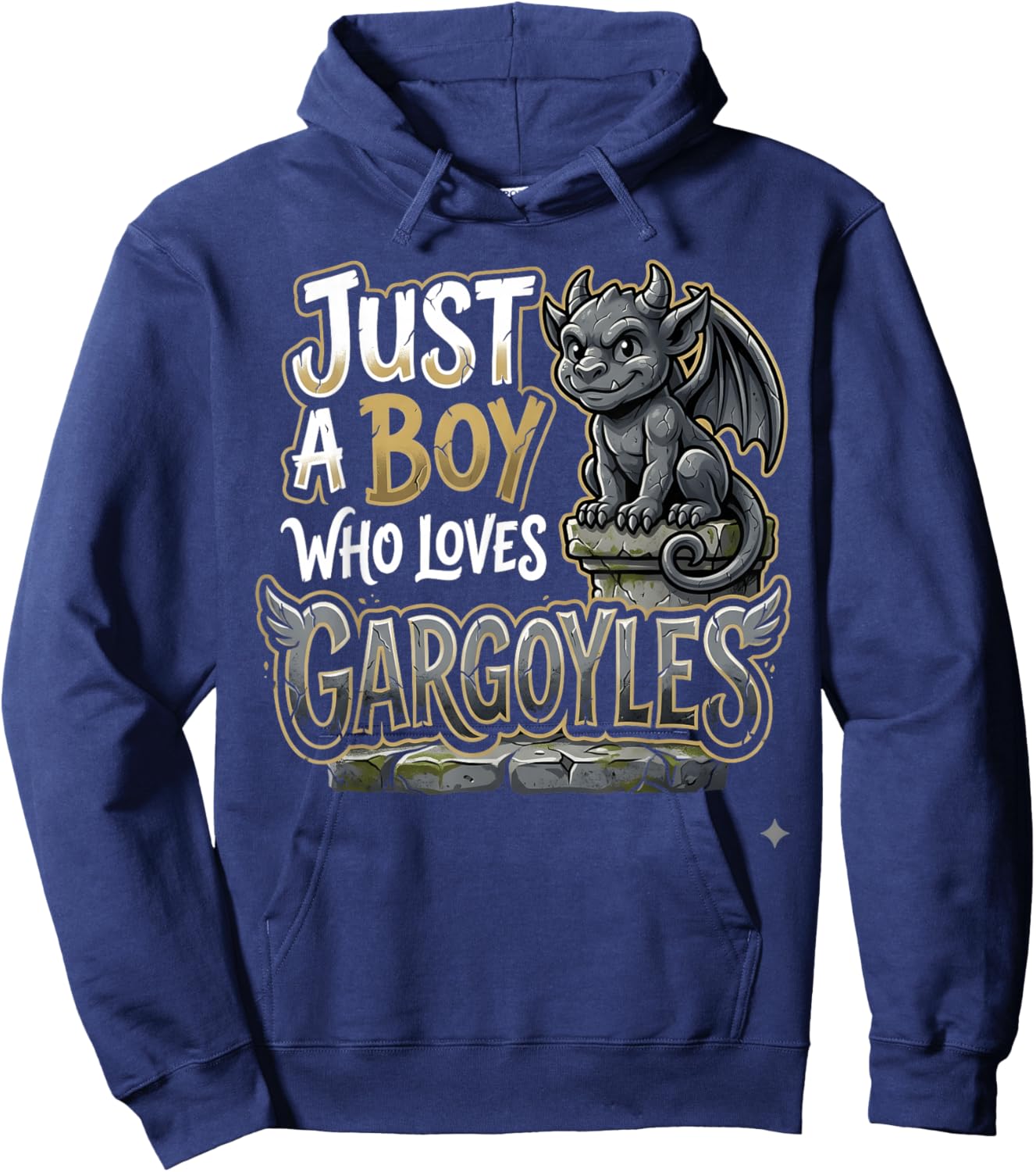Just A Boy Who Loves Gargouilles Hoodie - Hoodie | Navy