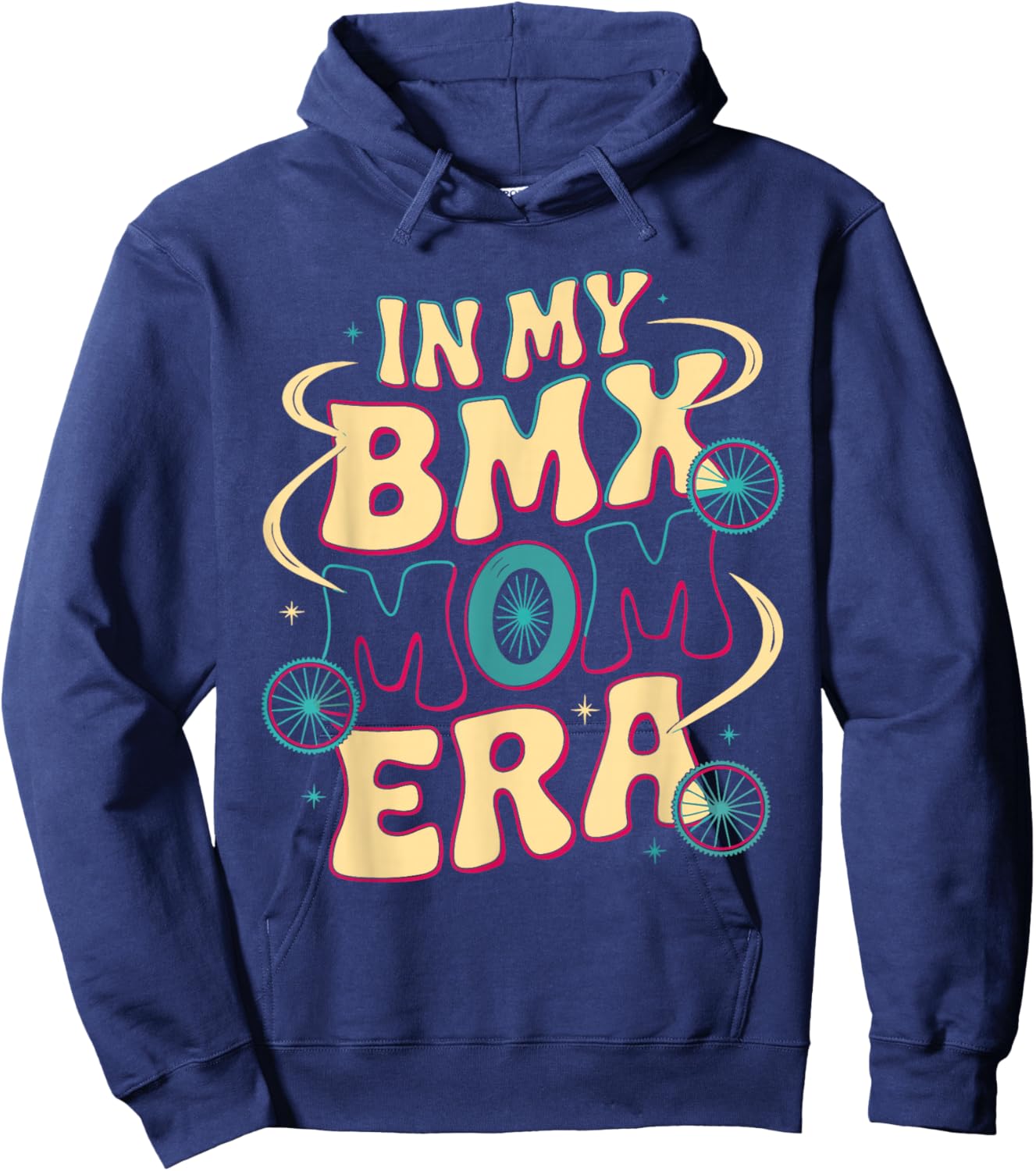 In My BMX Mom Era Fun Retro BMX Bike Style Hoodie - Hoodie | Navy