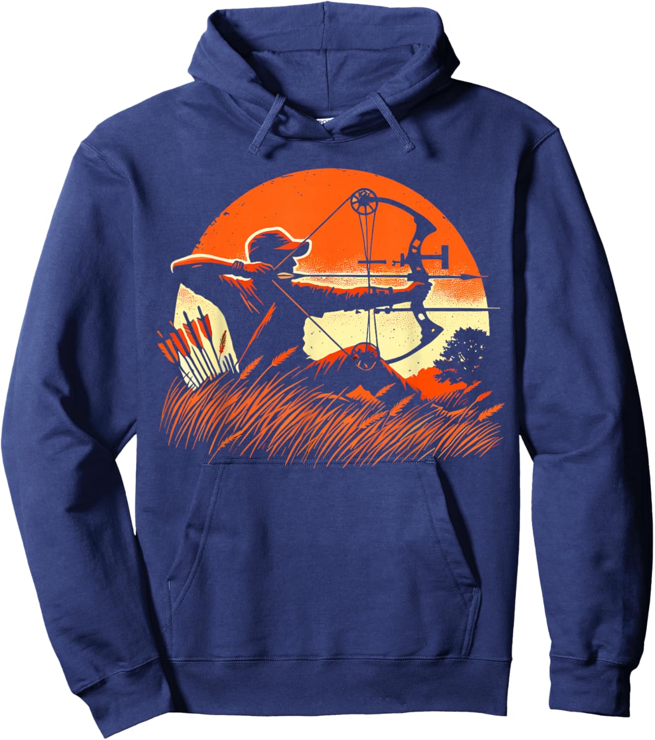 Archery Bow Hunter Deer Mule Elk Bow Hunting Hoodie - Hoodie | Navy