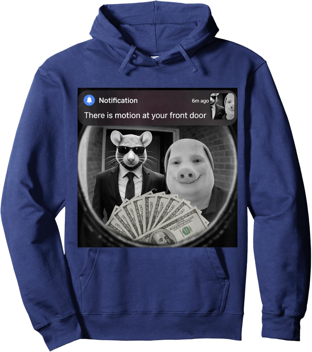Funny Tim Cheese and John Pork with Motion Meme Hoodie - Hoodie | Navy