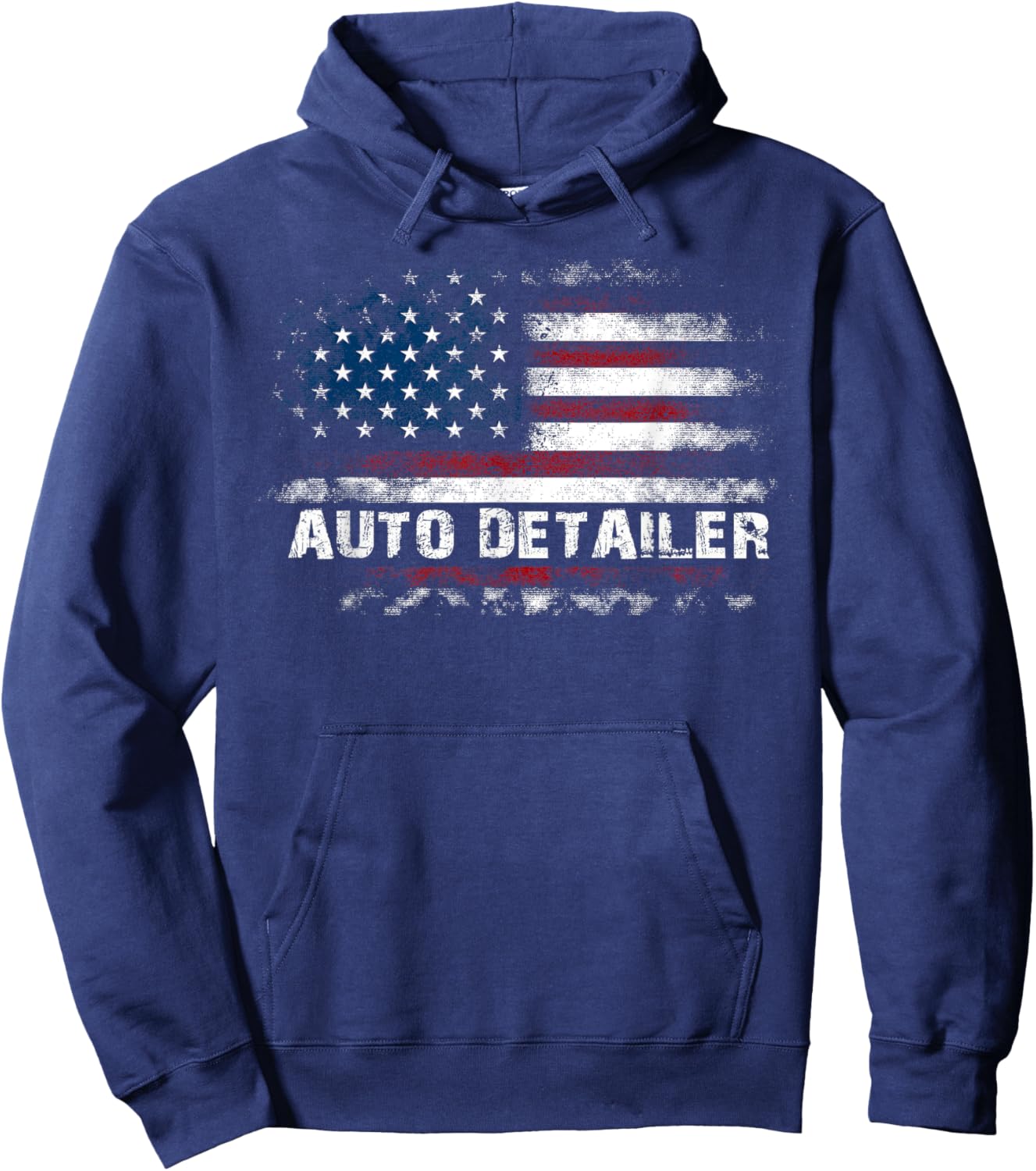 Car Detailer USA Flag Auto Detailing Car Lover Hoodie - Hoodie | Navy