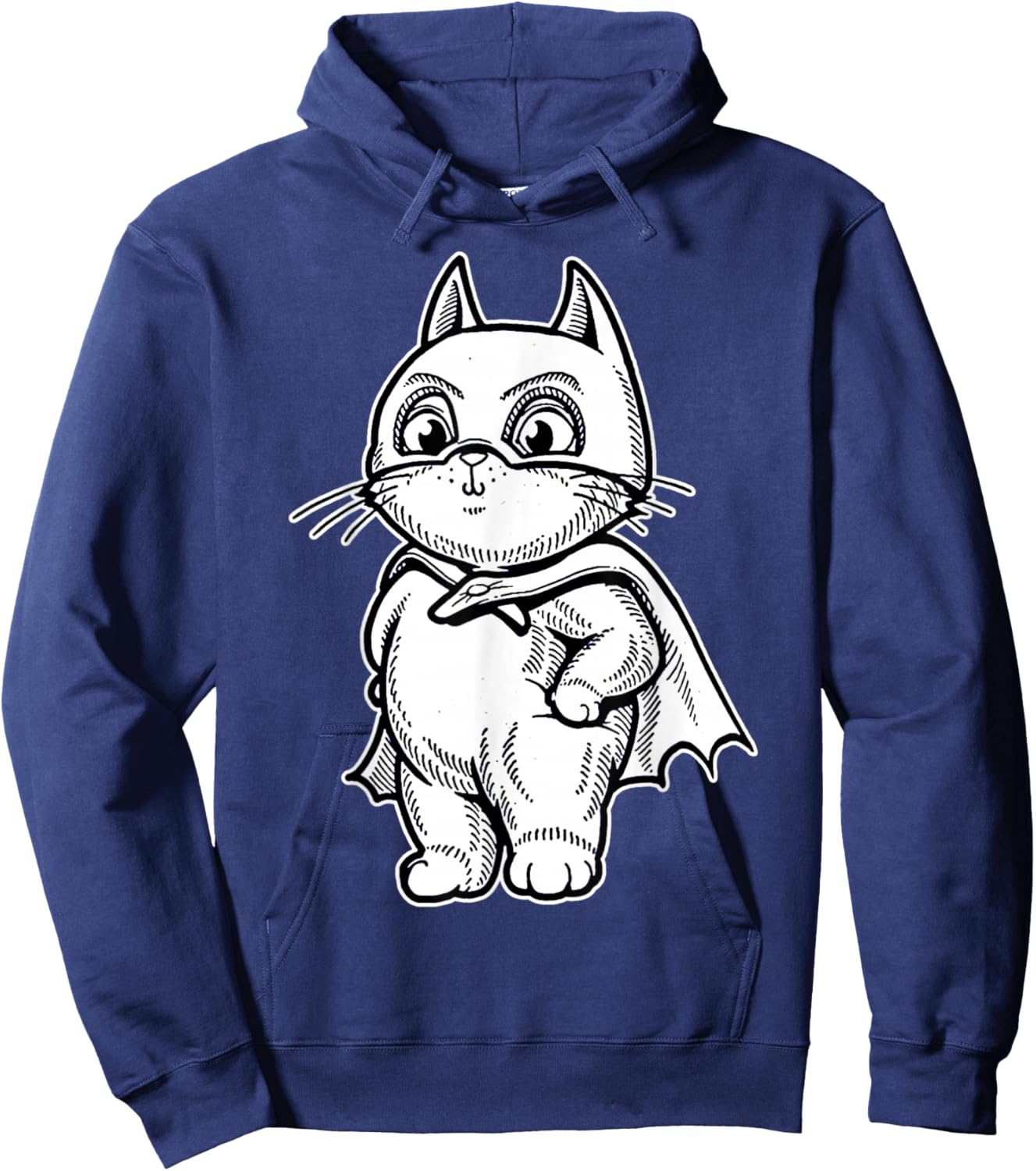 Cat Bat Costume Cute Kitten Hoodie - Hoodie | Navy