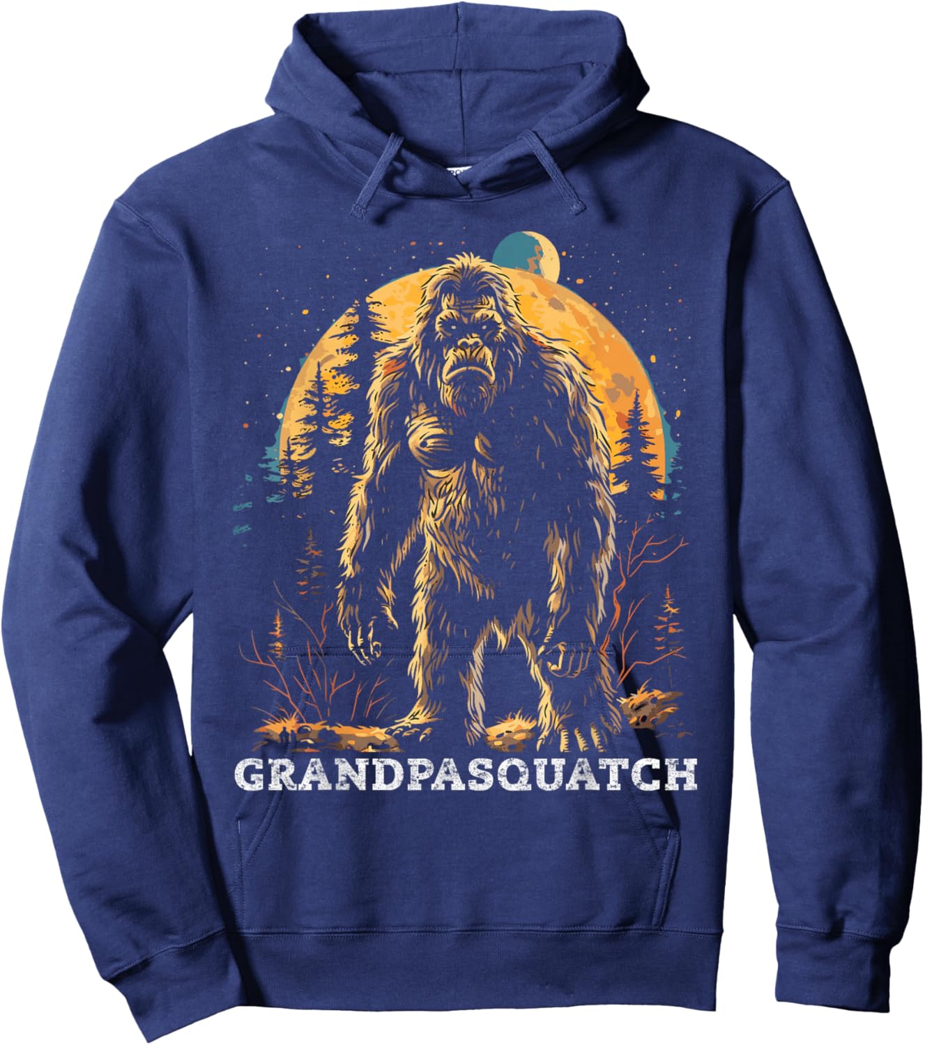 Grandpa Squatch Bigfoot Sasquatch Hoodie - Hoodie | Navy