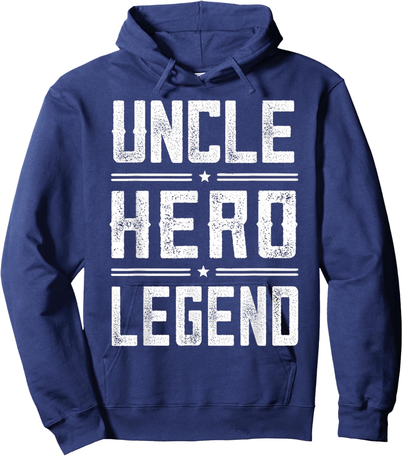 Uncle Hero Legend - Vintage Distressed Uncle Hoodie - Hoodie | Navy