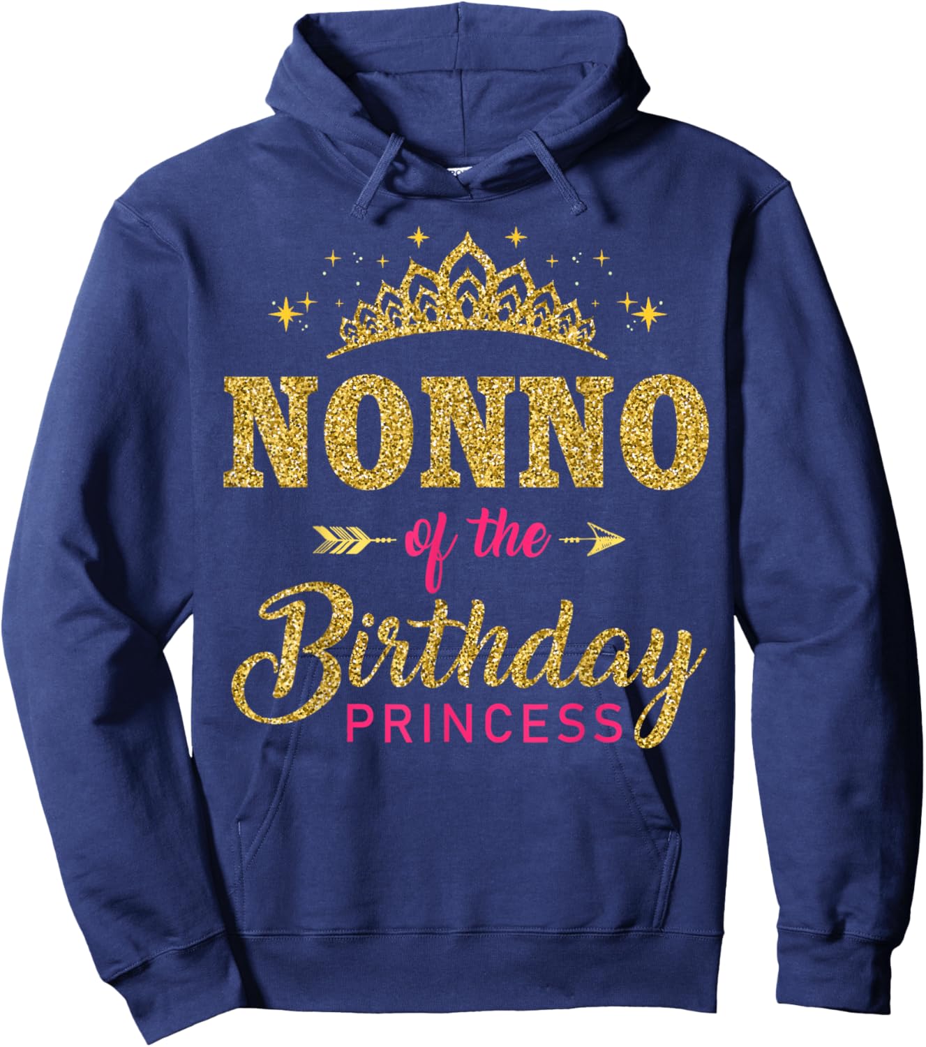 Nonno Of The Birthday Princess Girls Bday Party Hoodie - Hoodie | Navy