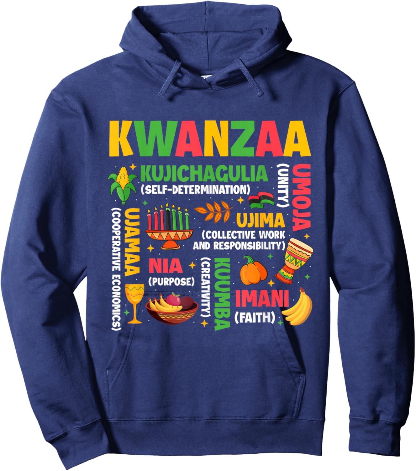 Kwanzaa - African American Heritage Festival Hoodie - Hoodie | Navy