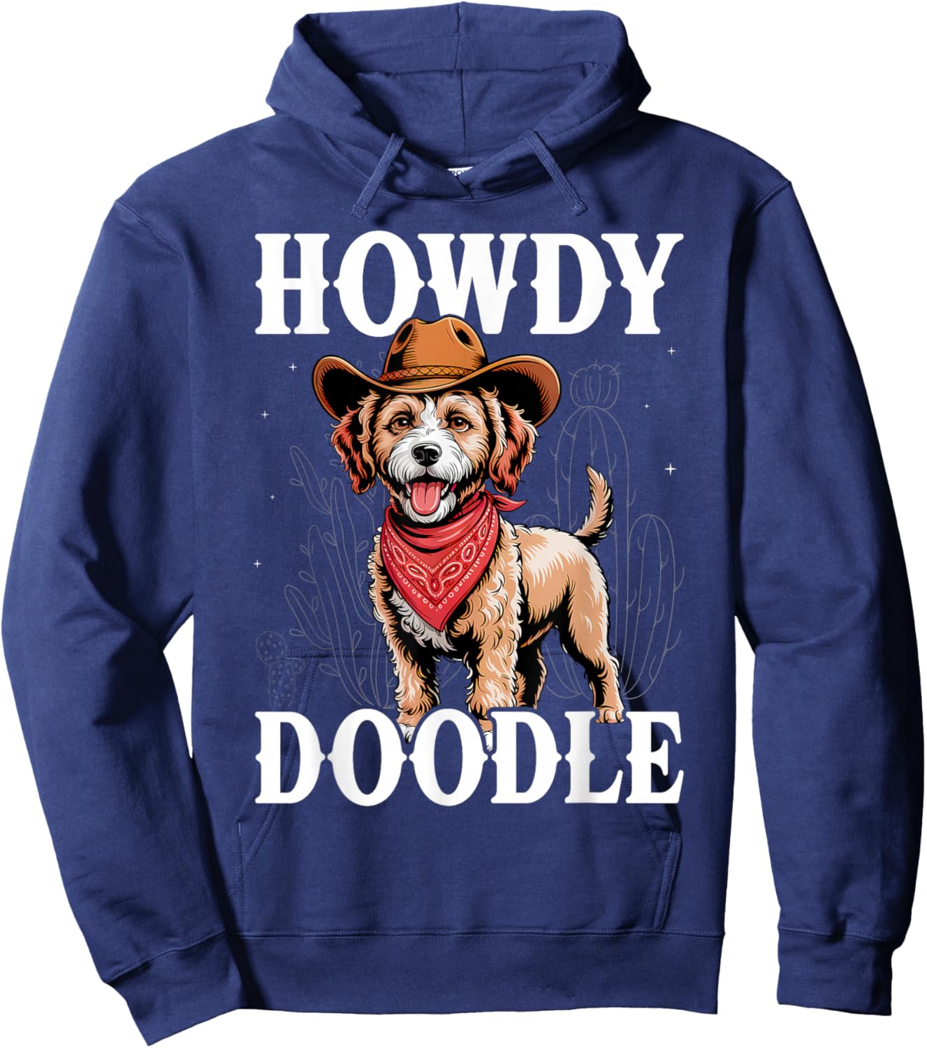 Doodle Mom Lover Vintage Western Life Howdy Hoodie - Hoodie | Navy