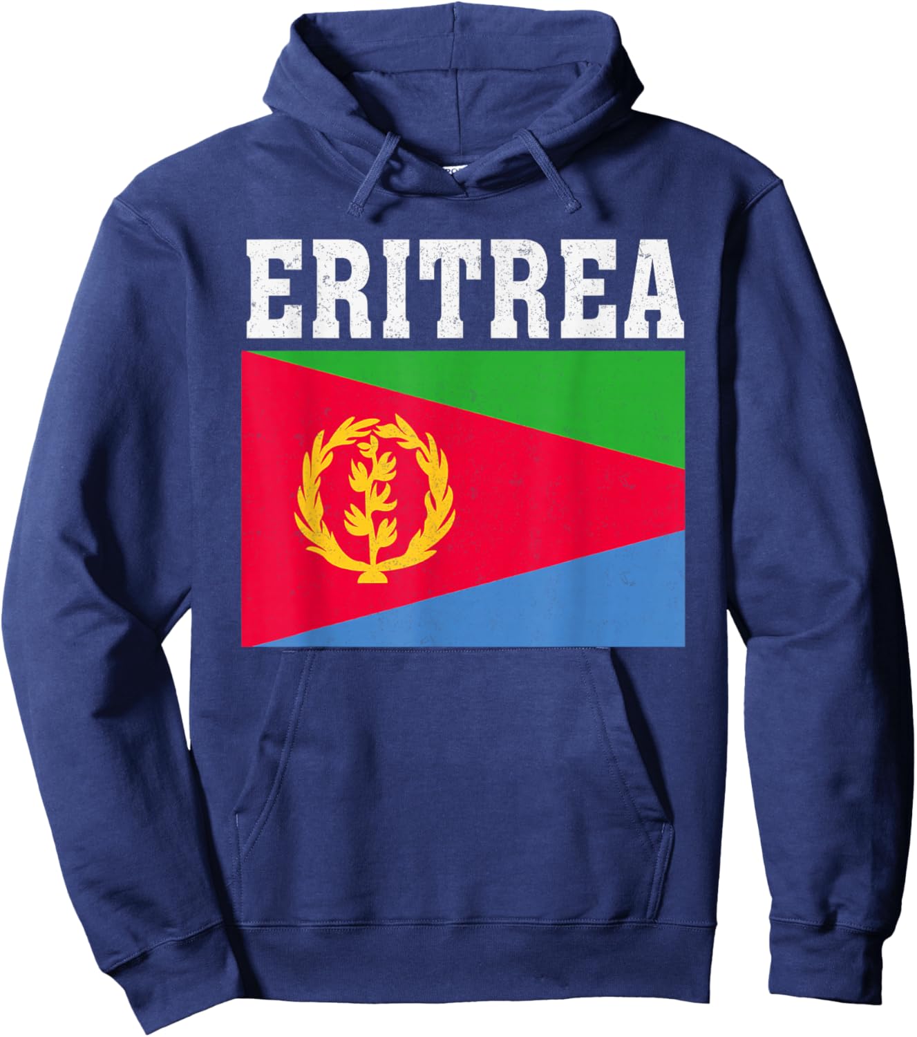 Eritrea Flag Patriotic National Roots Souvenir Hoodie - Hoodie | Navy