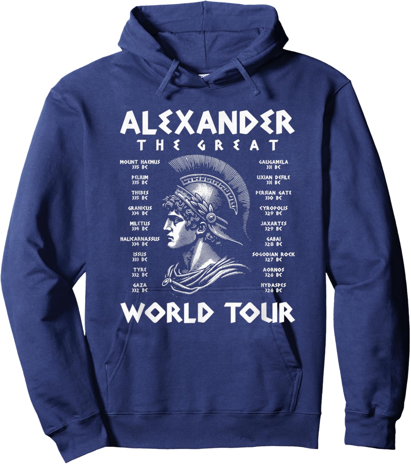 Alexander The Great World Tour Funny Hoodie - Hoodie | Navy