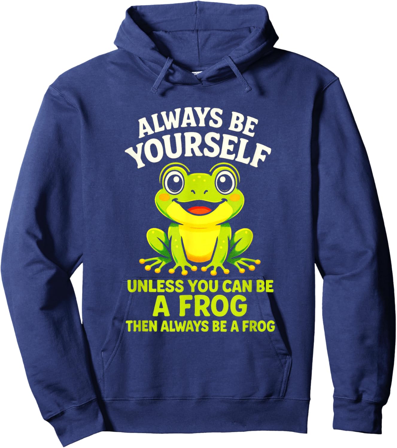 Always Be Yourself - Frog Lovers Green Toad Hoodie - Hoodie | Navy