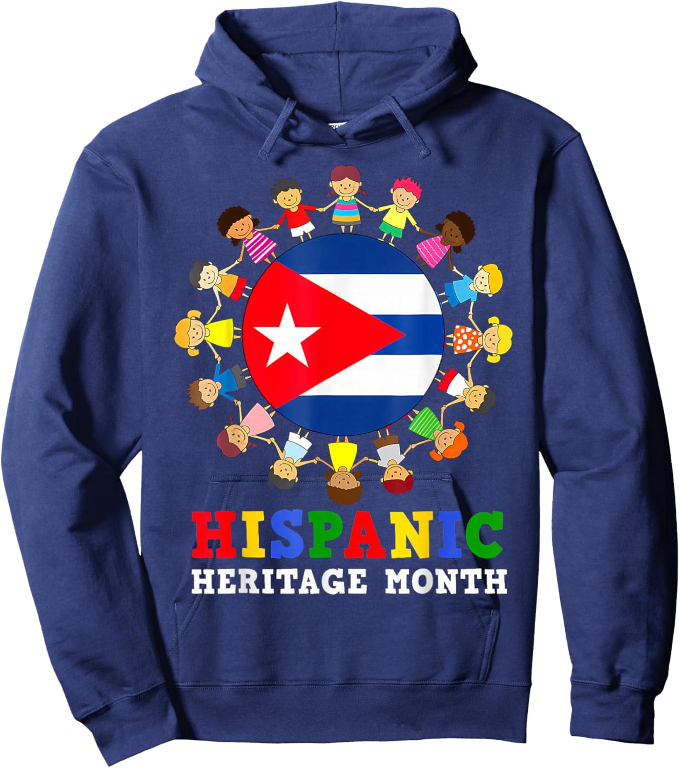Cuban Flag Hispanic Heritage Cuba Boy Girl Kids Hoodie - Hoodie | Navy