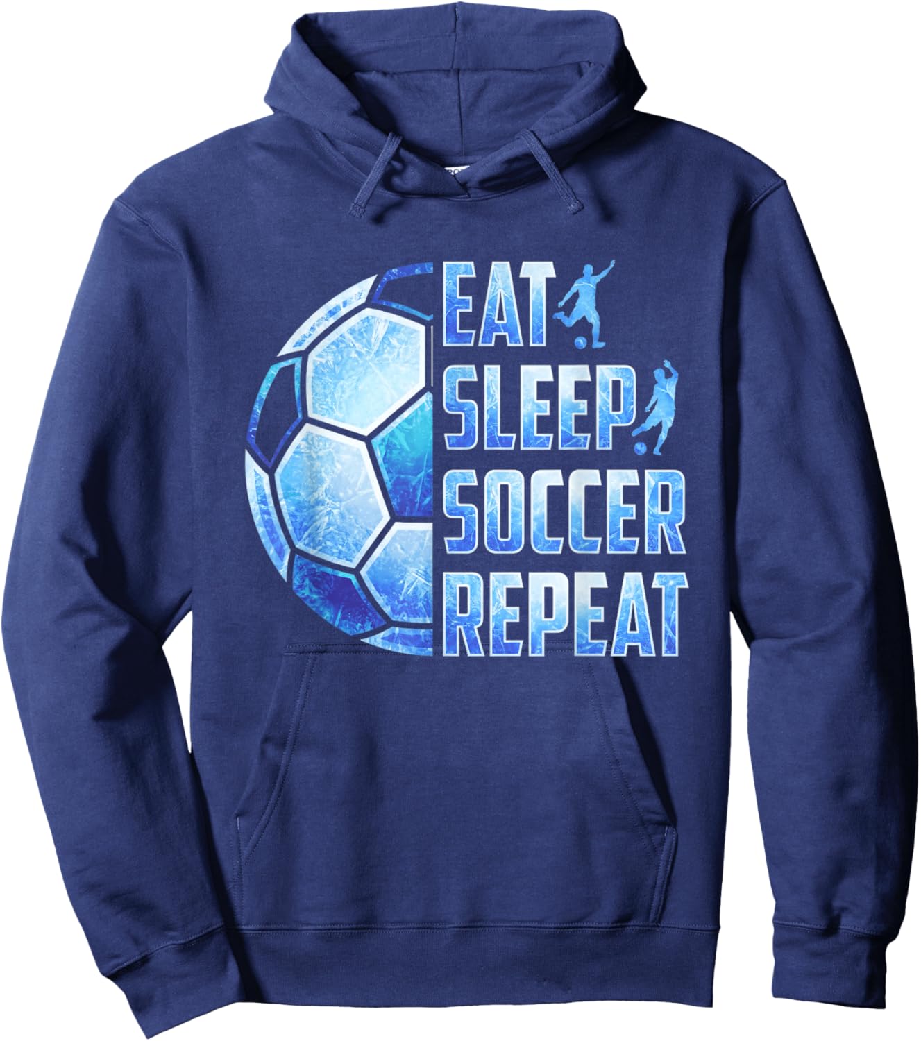 Soccer Eat Sleep Soccer Repeat Boys Kids Hoodie - Hoodie | Navy