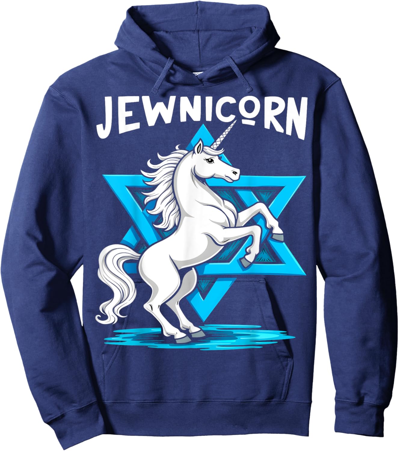 Jewnicorn Funny Jewish Hoodie - Hoodie | Navy
